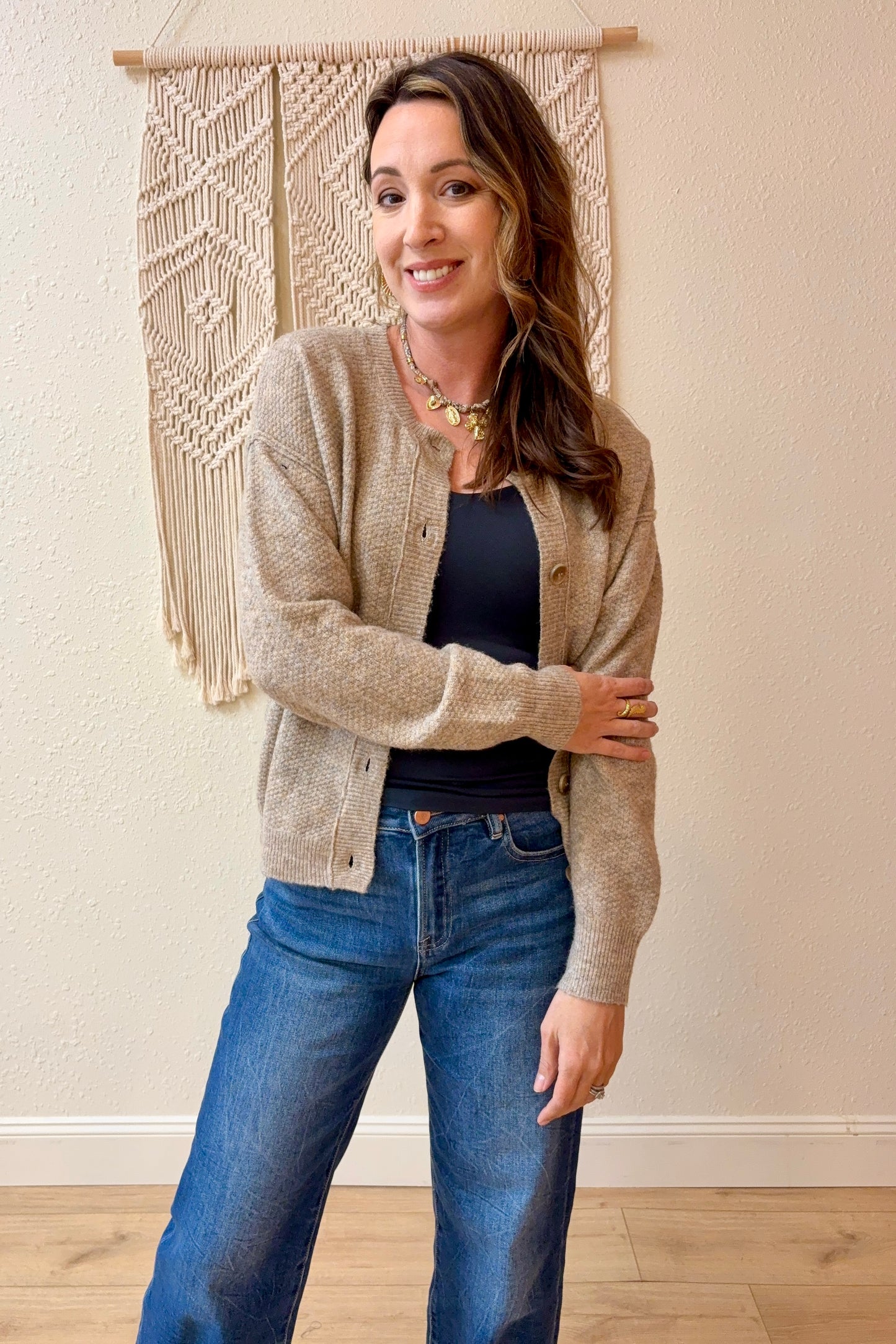 Madelyn Exposed Seam Cardigan Sweater