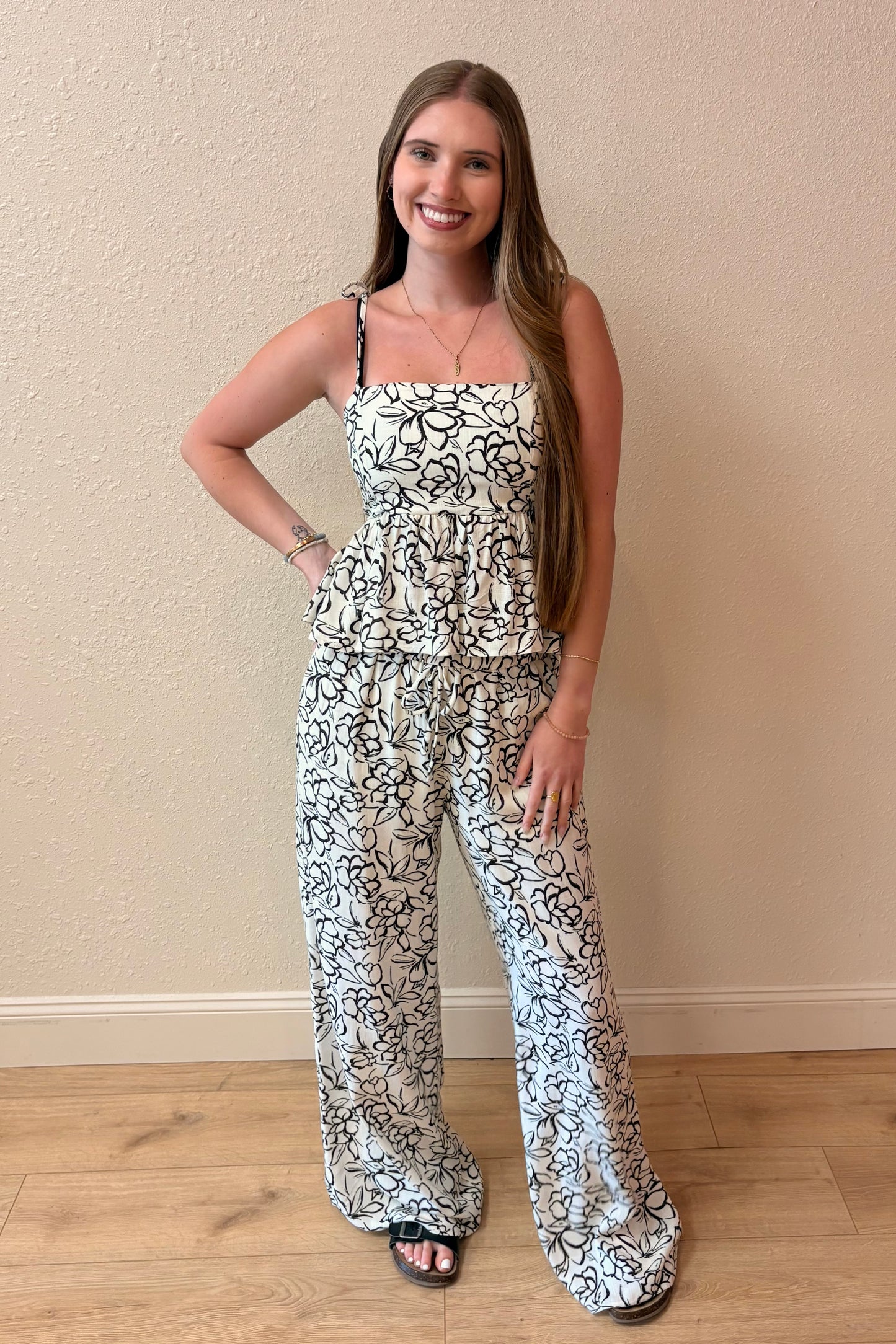 Ava Floral Wide Leg Pants