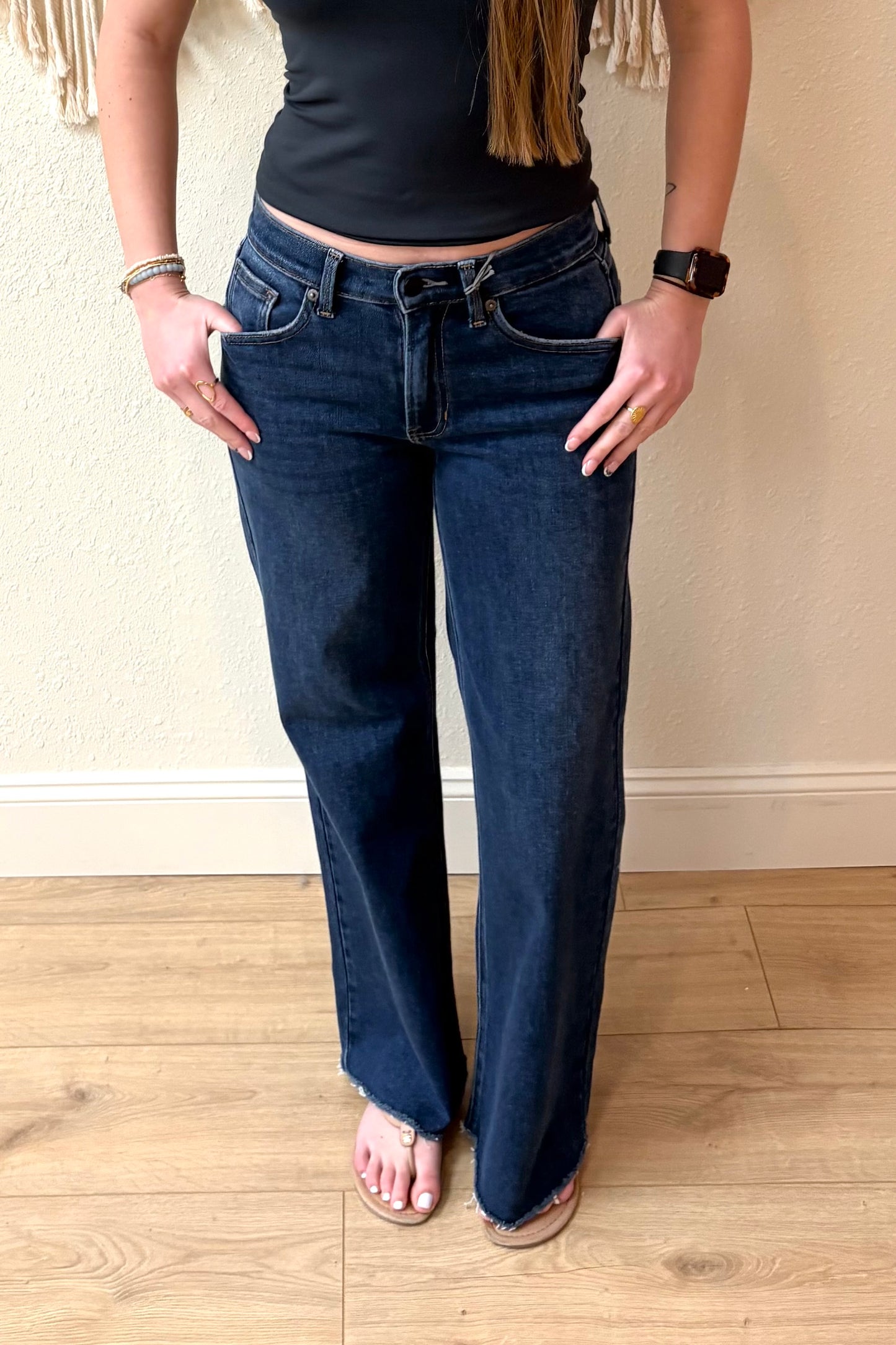 Just USA Slim Wide Leg Jeans