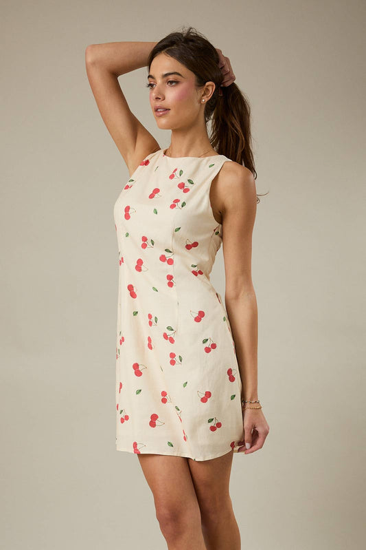 Morgan Cherry Printed Mini Dress