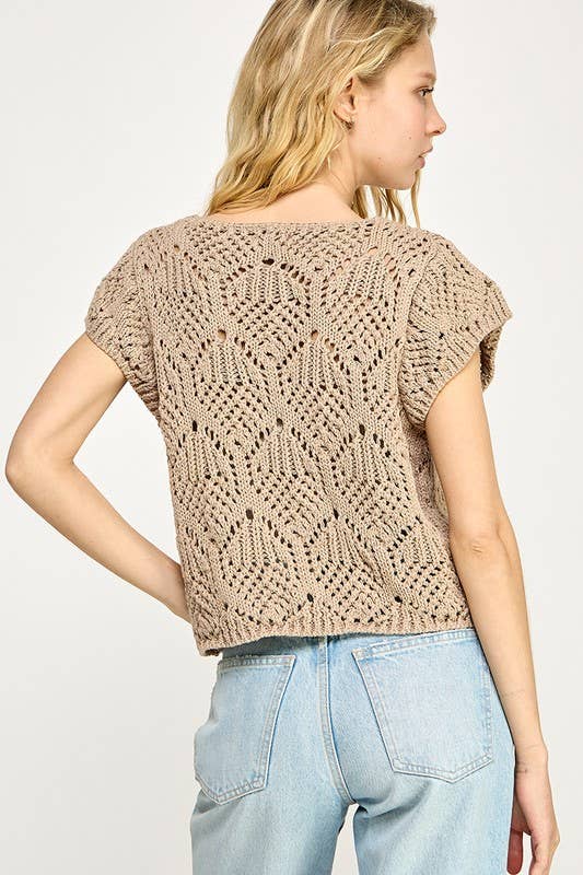 Estelle Knit Crochet Top