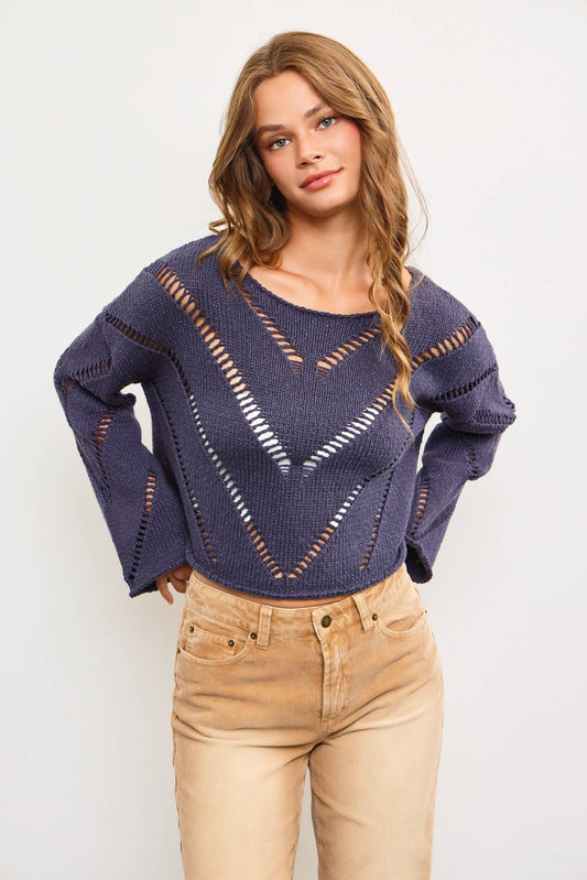 Ember Open Weave Knit Sweater