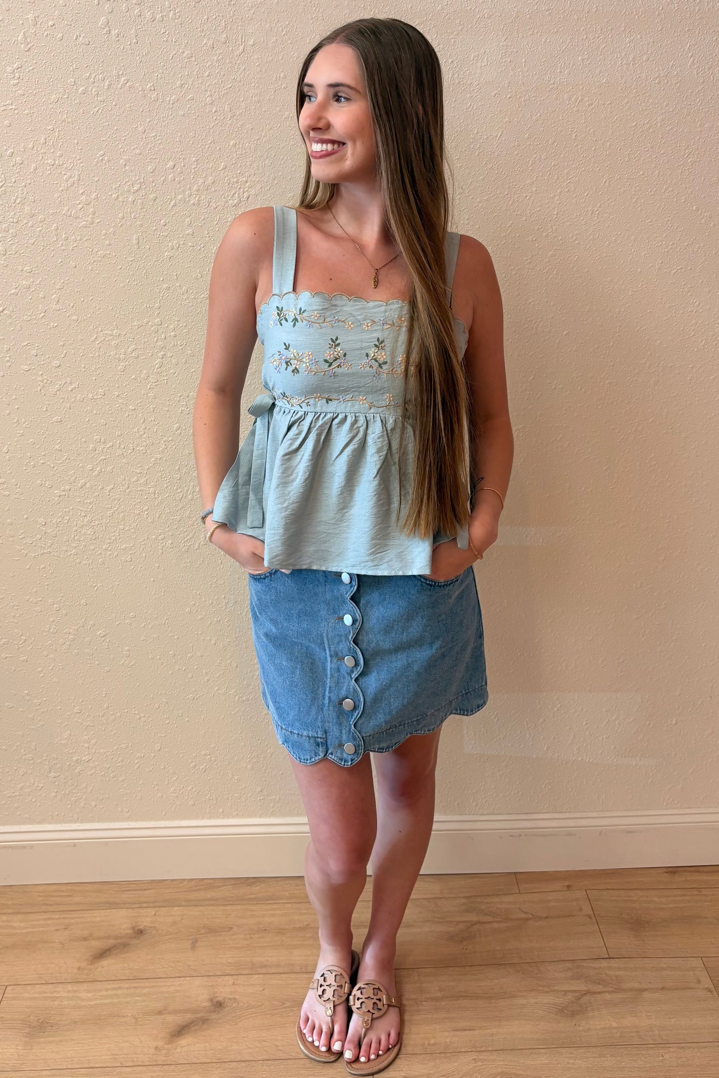 Eloise Embroidered Tank Top