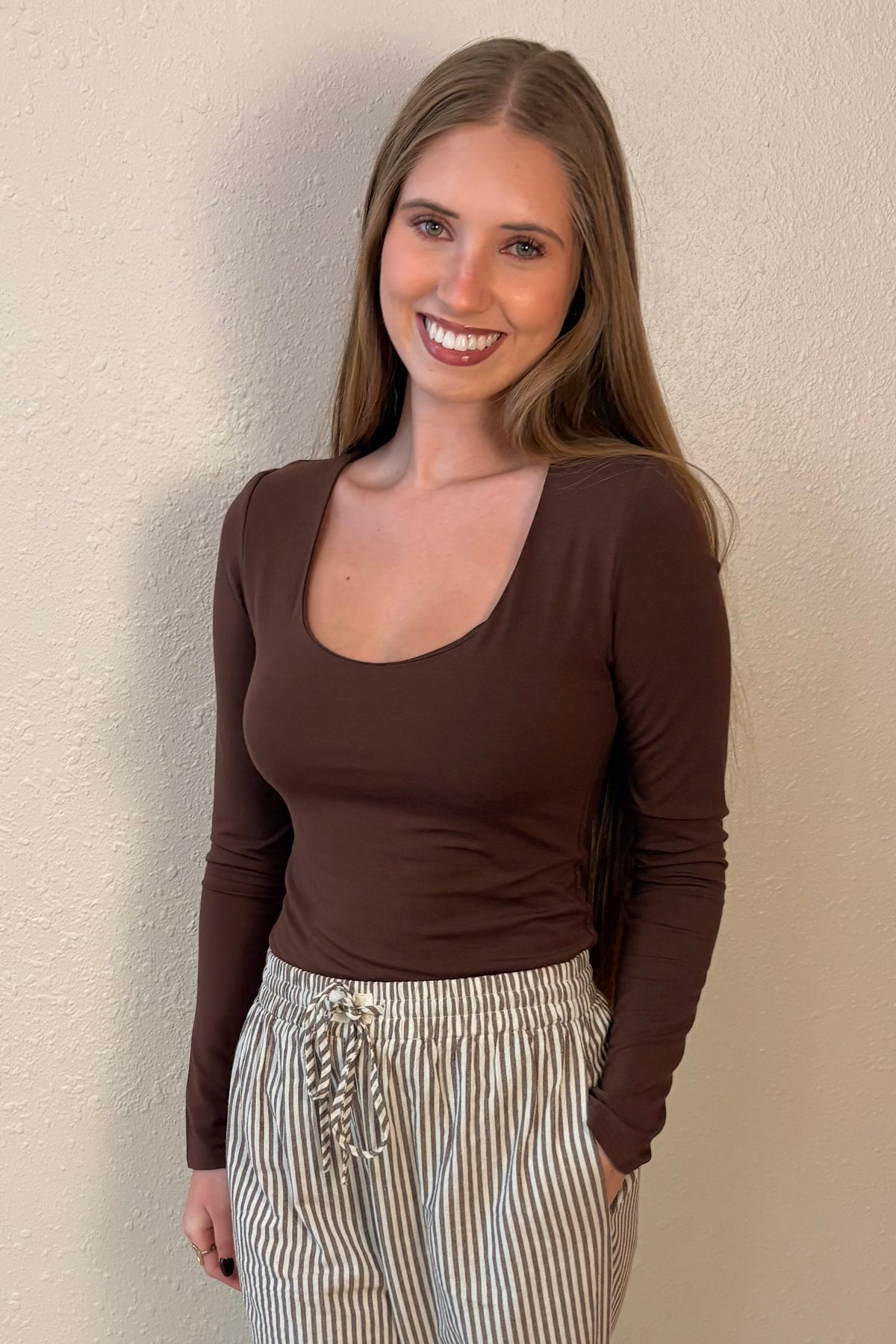 Ultra Soft Scoop Neck Long Sleeve Top