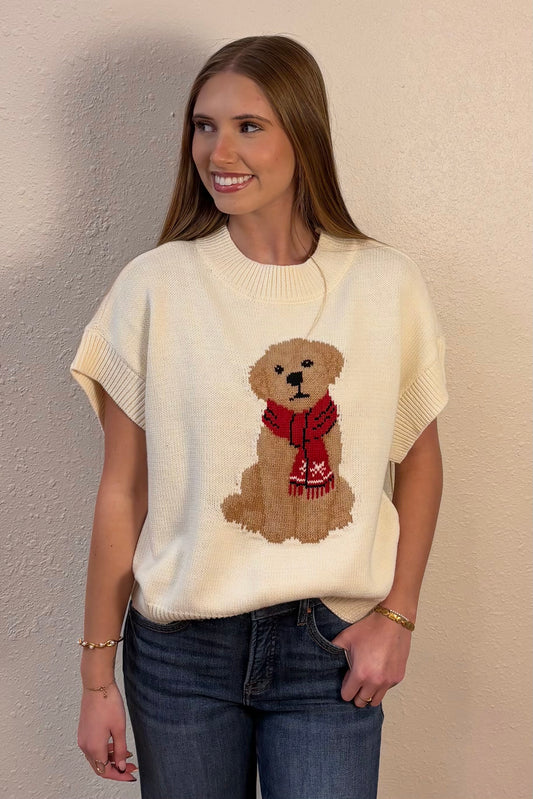Luna Winter Dog Knit Sweater Top
