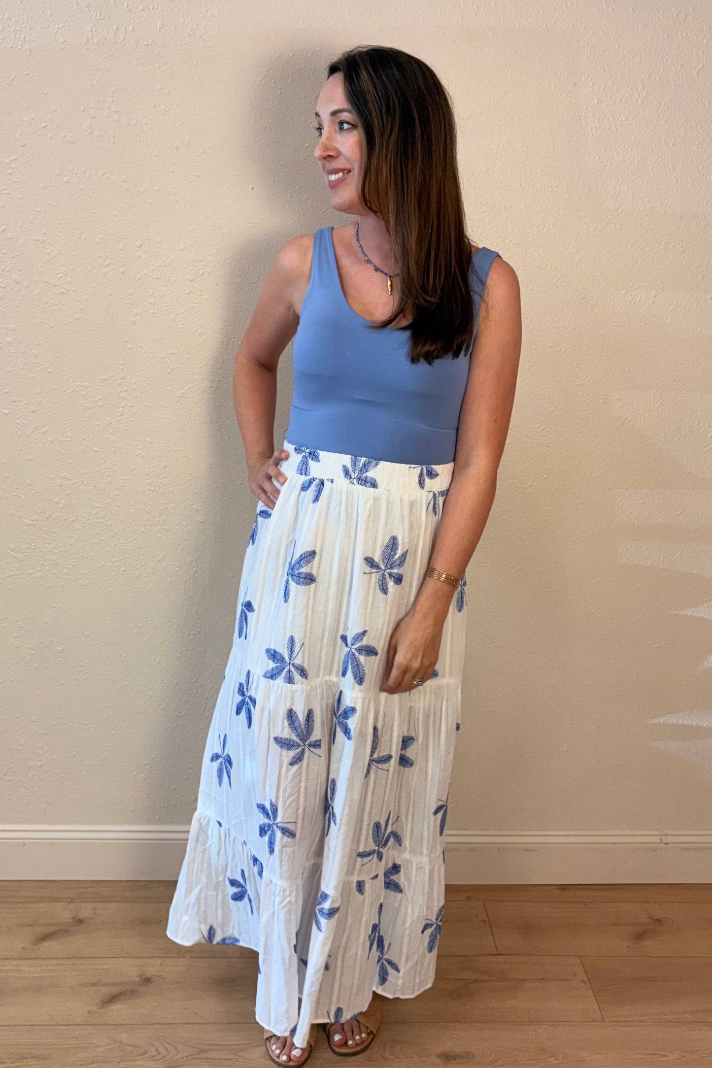 Olivia Tiered Floral Maxi Skirt