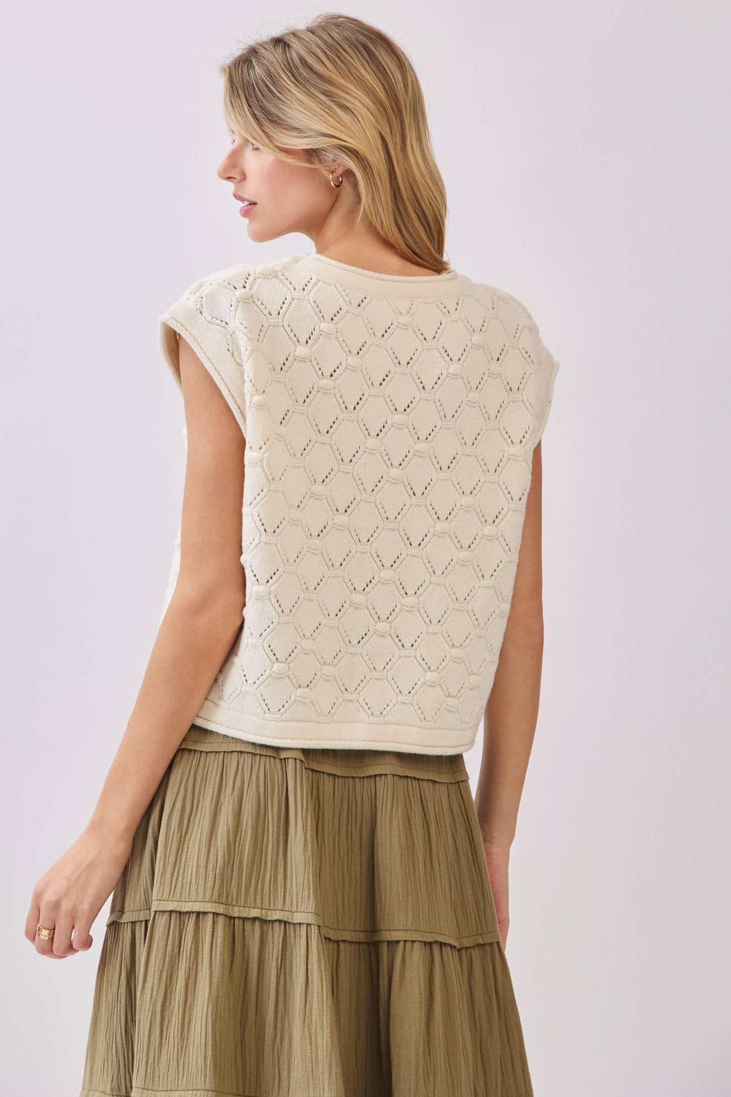Melinda Short Sleeve Sweater Top