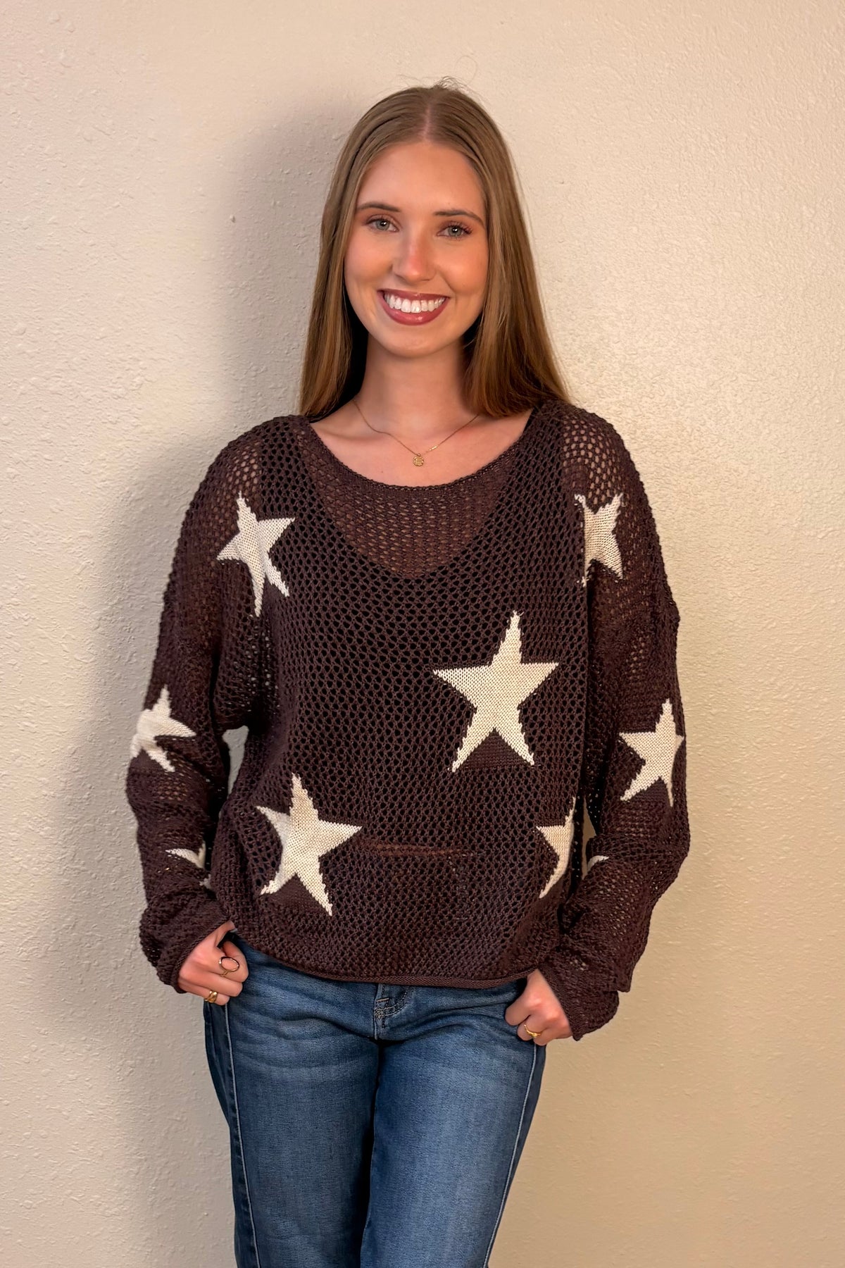 Sabrina Crochet Star Sweater
