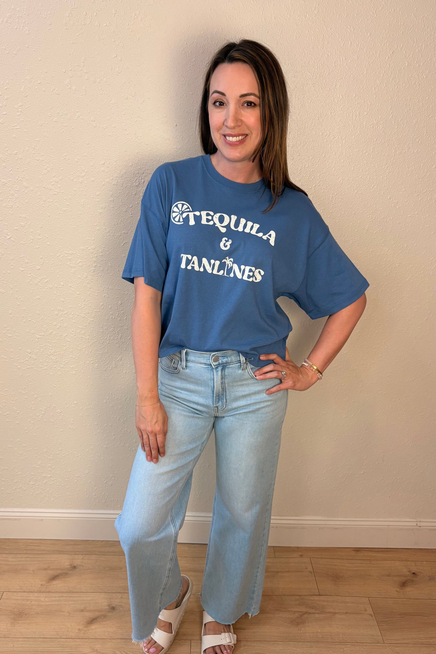 Tequila & Tanlines Cropped T-Shirt