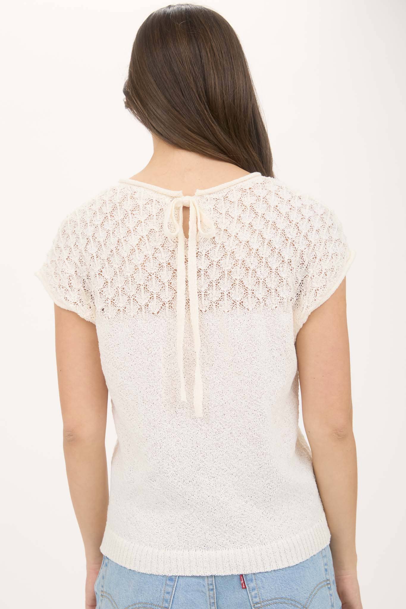 Arya Eyelet Sweater Knit Top