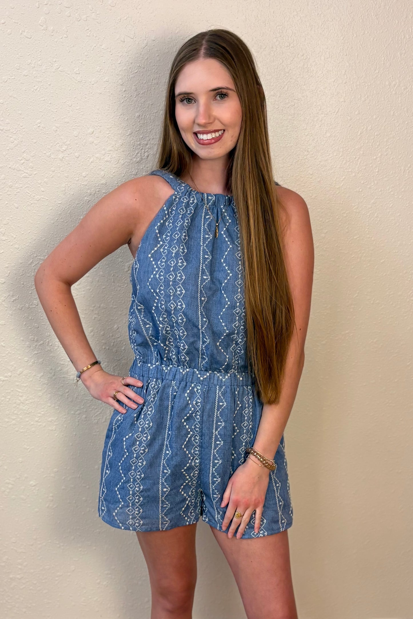 Hallie Embroidered Romper