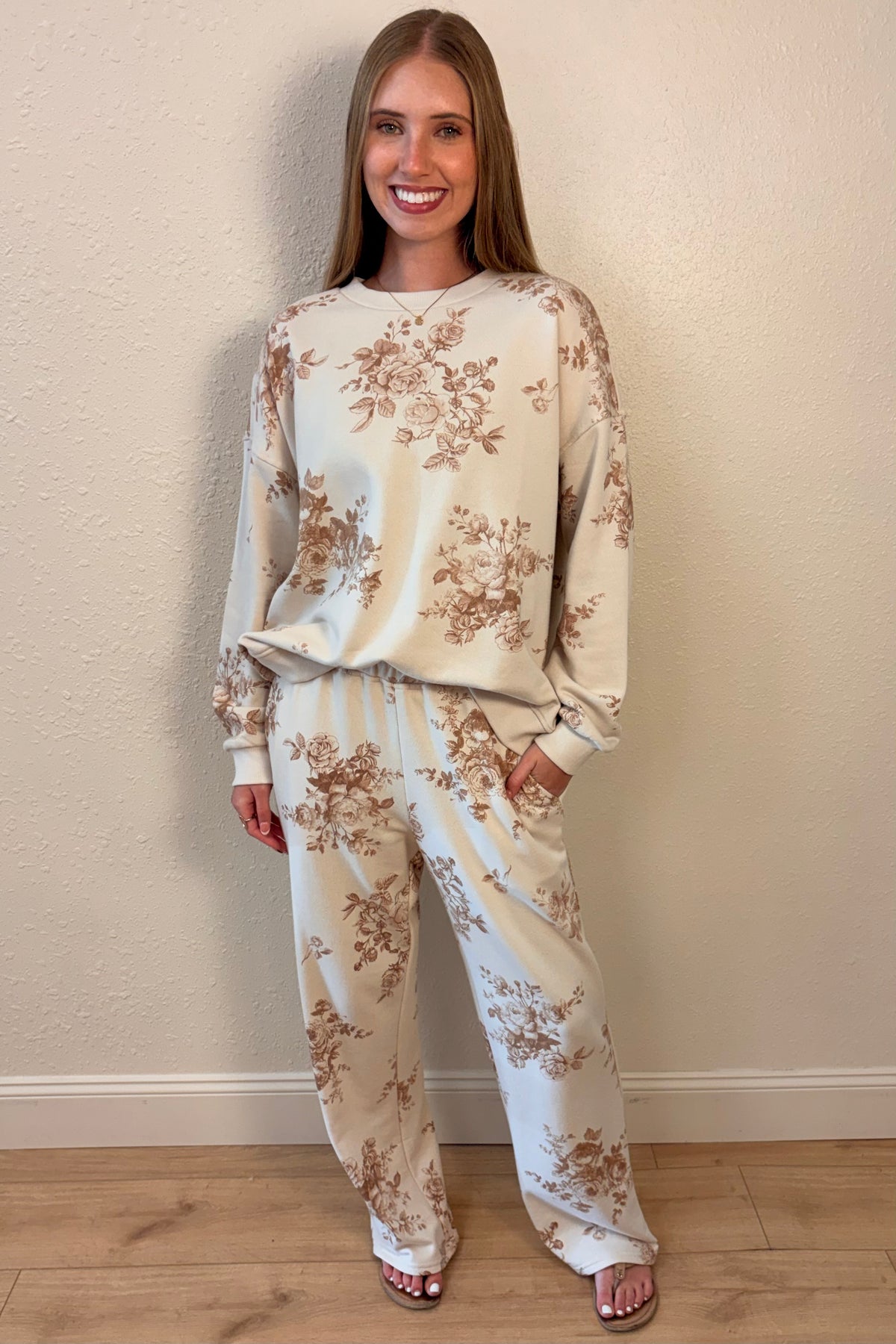 Suzie Brown Floral Sweatshirt