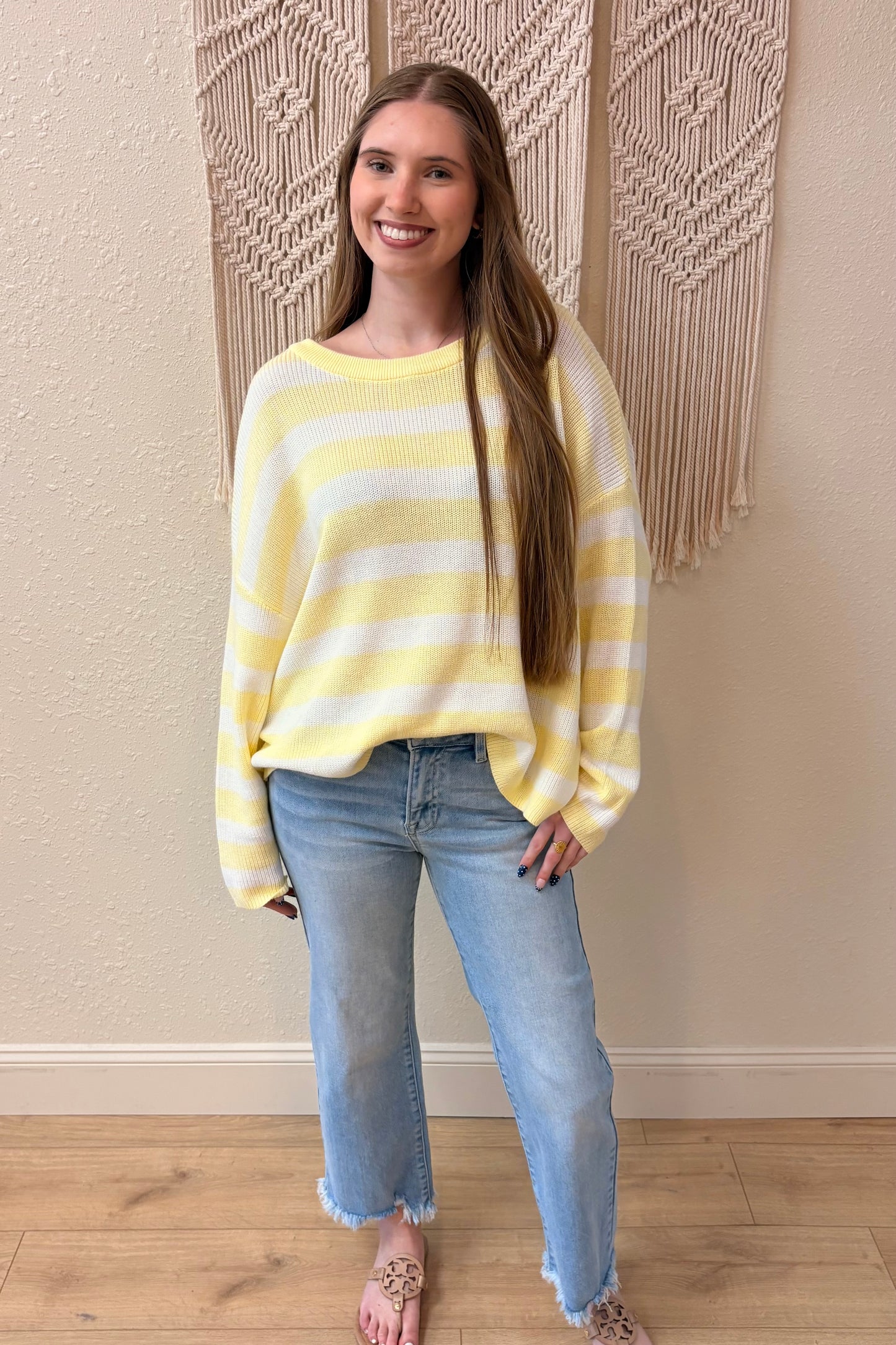 Everly Stripe Lightweight Sweater