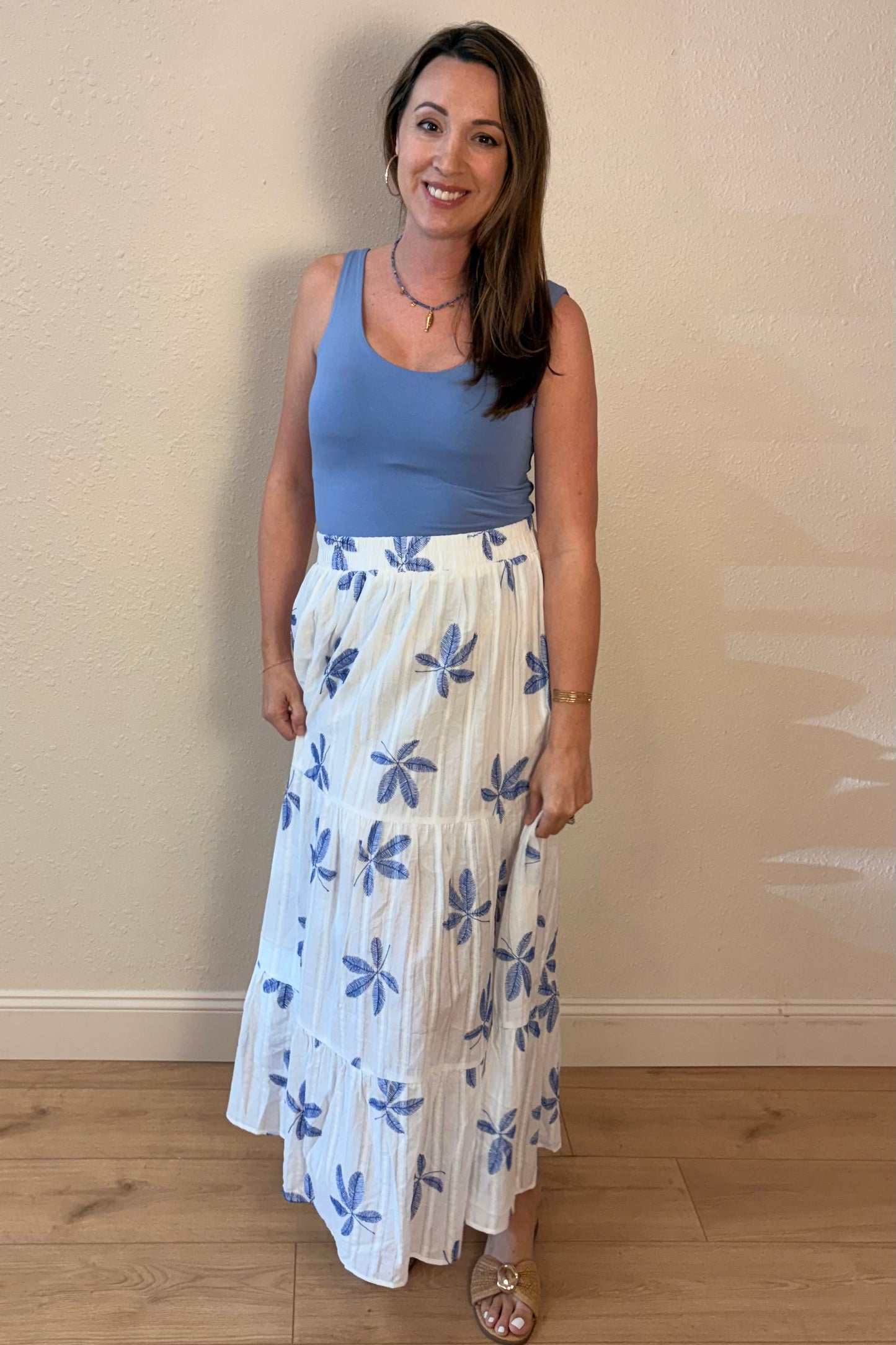 Olivia Tiered Floral Maxi Skirt