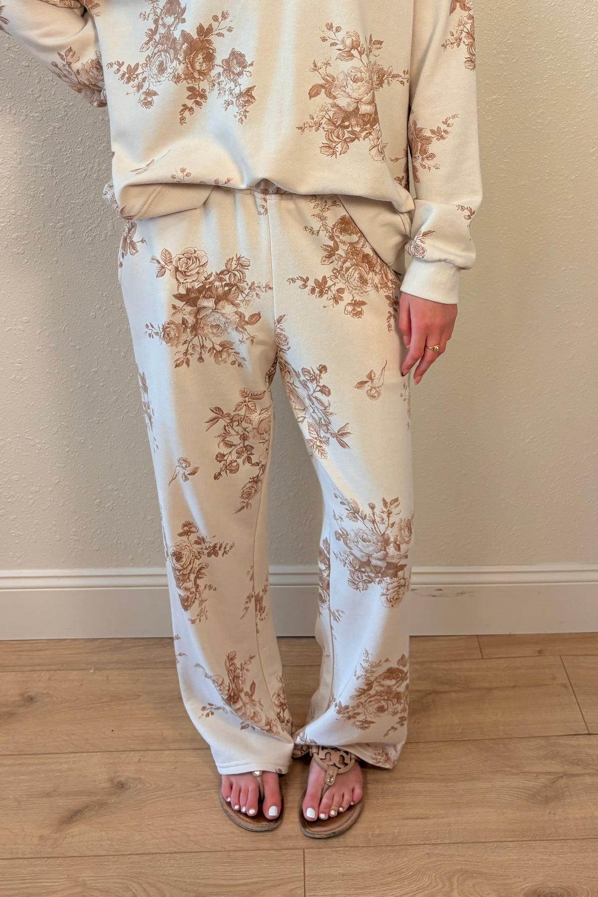 Suzie Brown Floral Lounge Pants