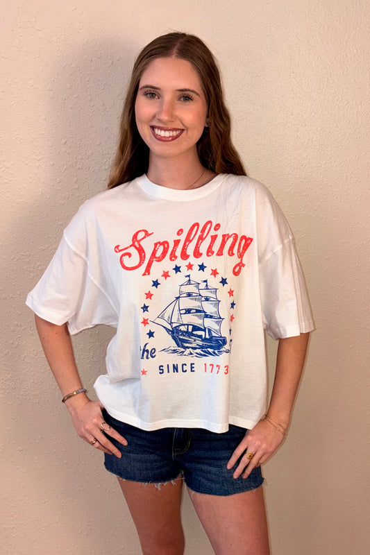 Spilling the Tea Graphic T-Shirt