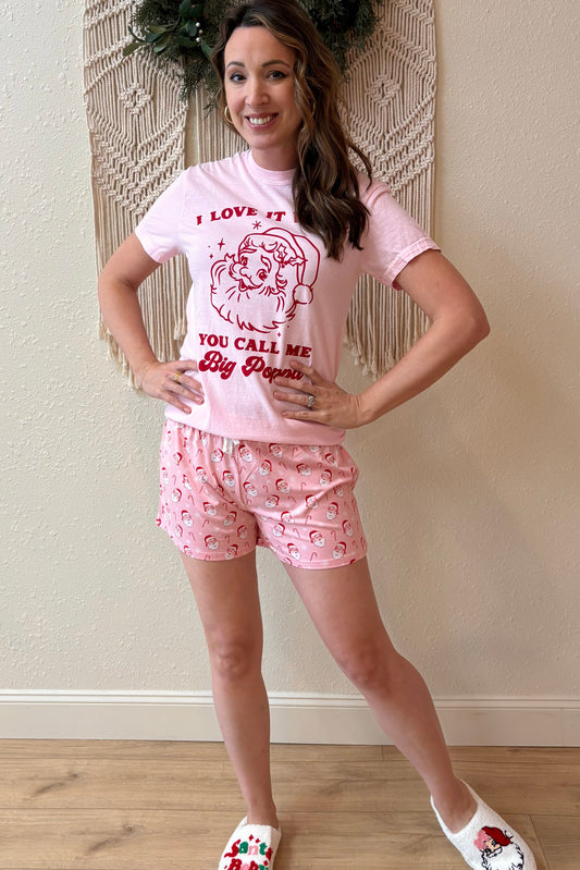 Big Poppa Santa Holiday Graphic Tee