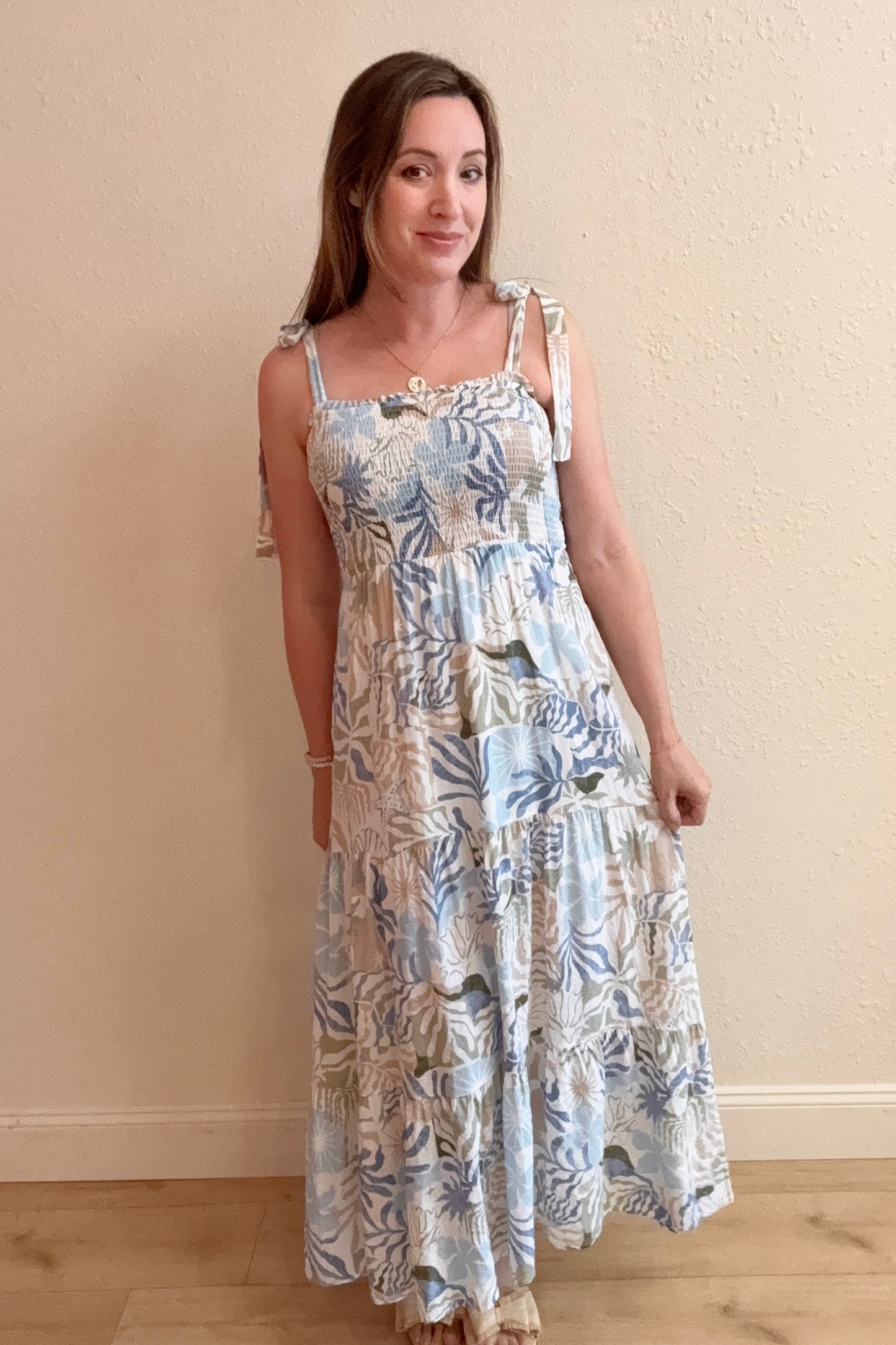 Charlotte Tropical Print Maxi Dress