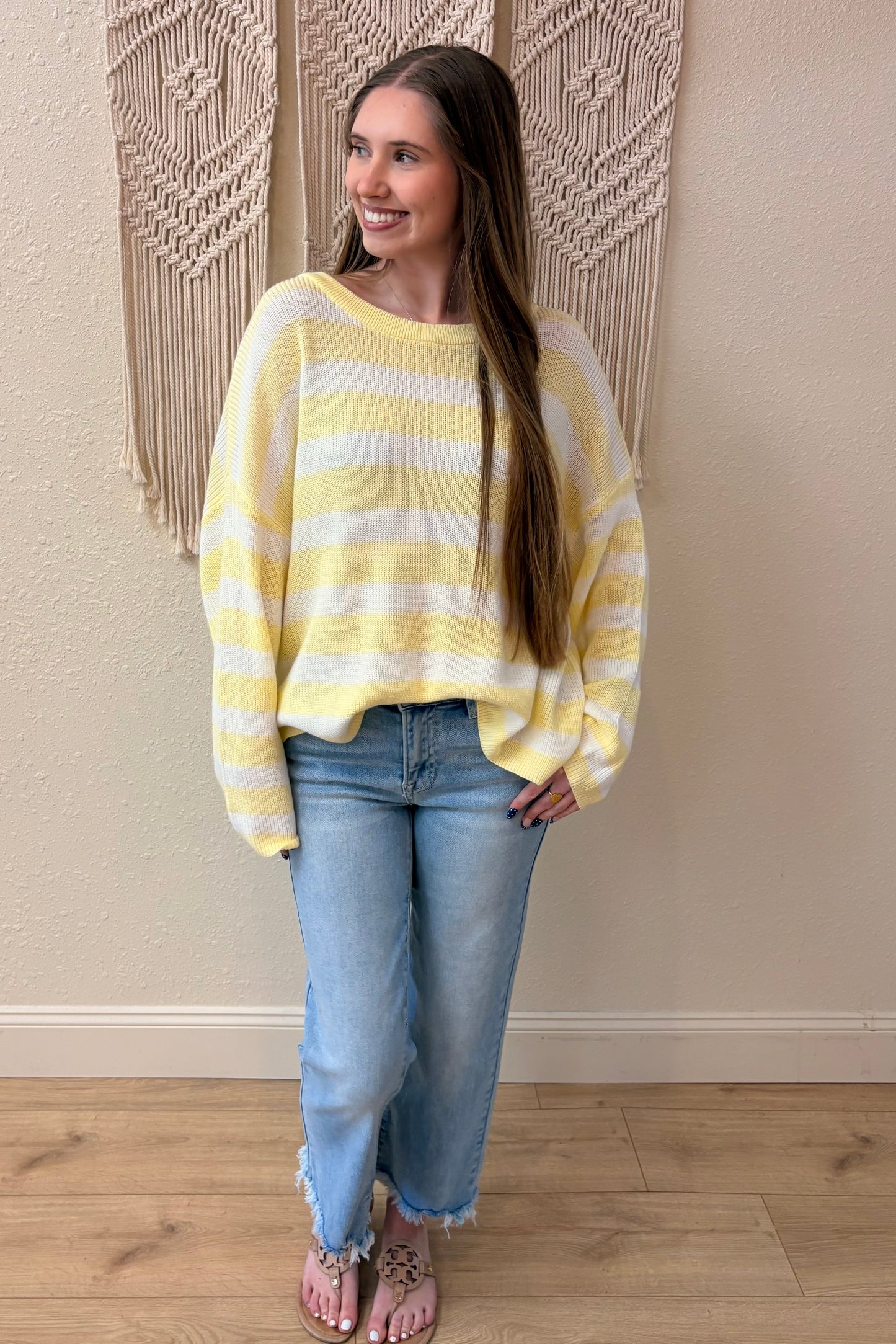 Everly Stripe Lightweight Sweater
