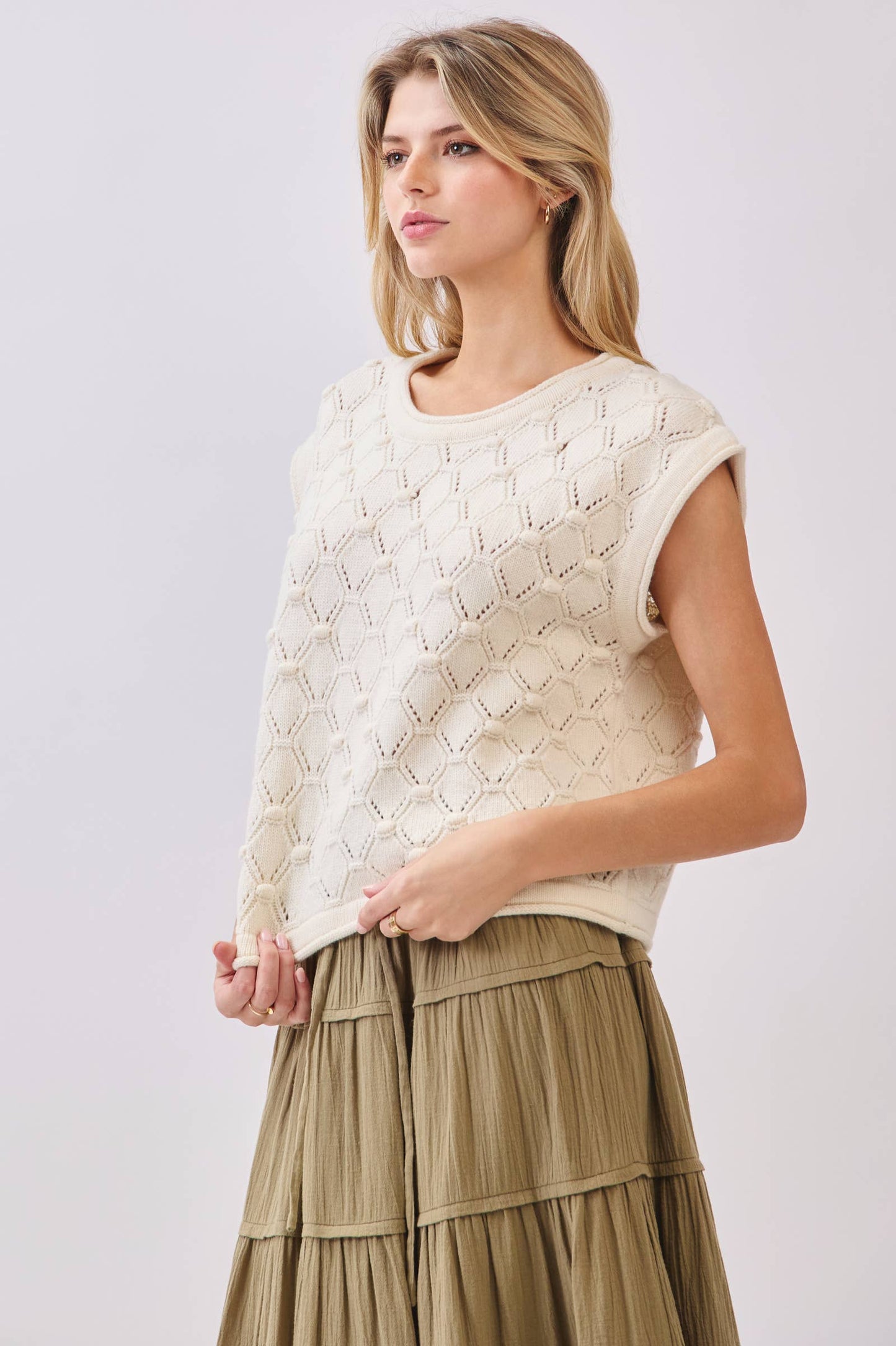 Melinda Short Sleeve Sweater Top
