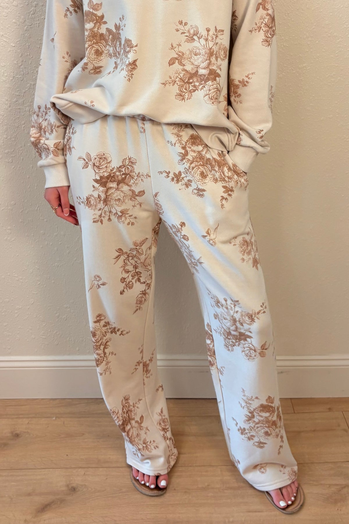 Suzie Brown Floral Lounge Pants