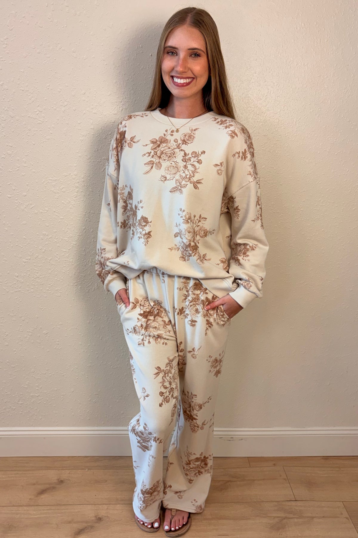 Suzie Brown Floral Sweatshirt