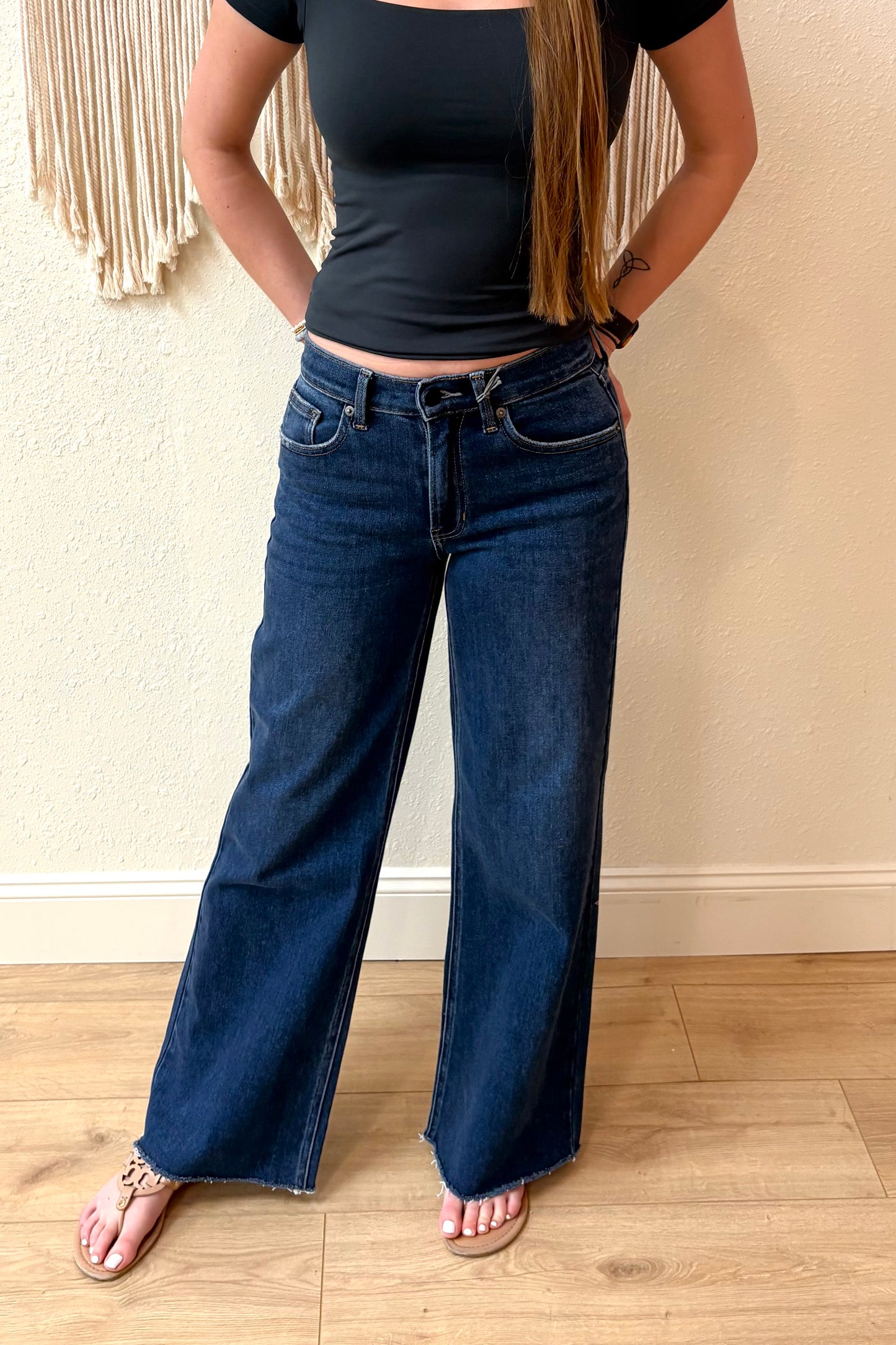 Just USA Slim Wide Leg Jeans
