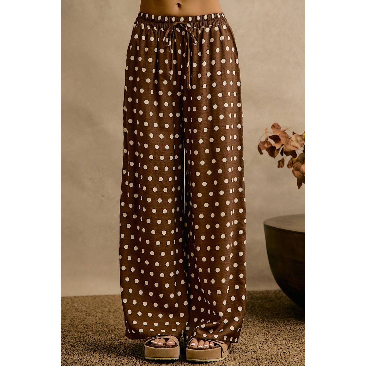 Emery Brown Polka Dot Pants