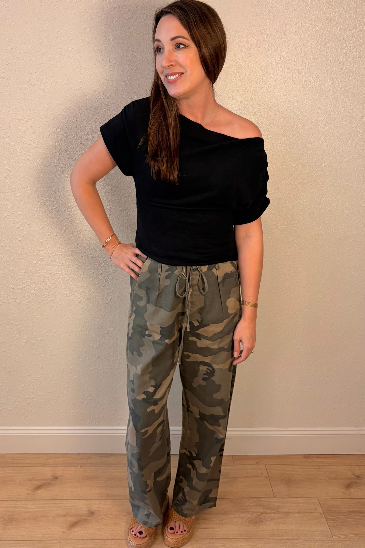 Jillian Black Off the Shoulder Top