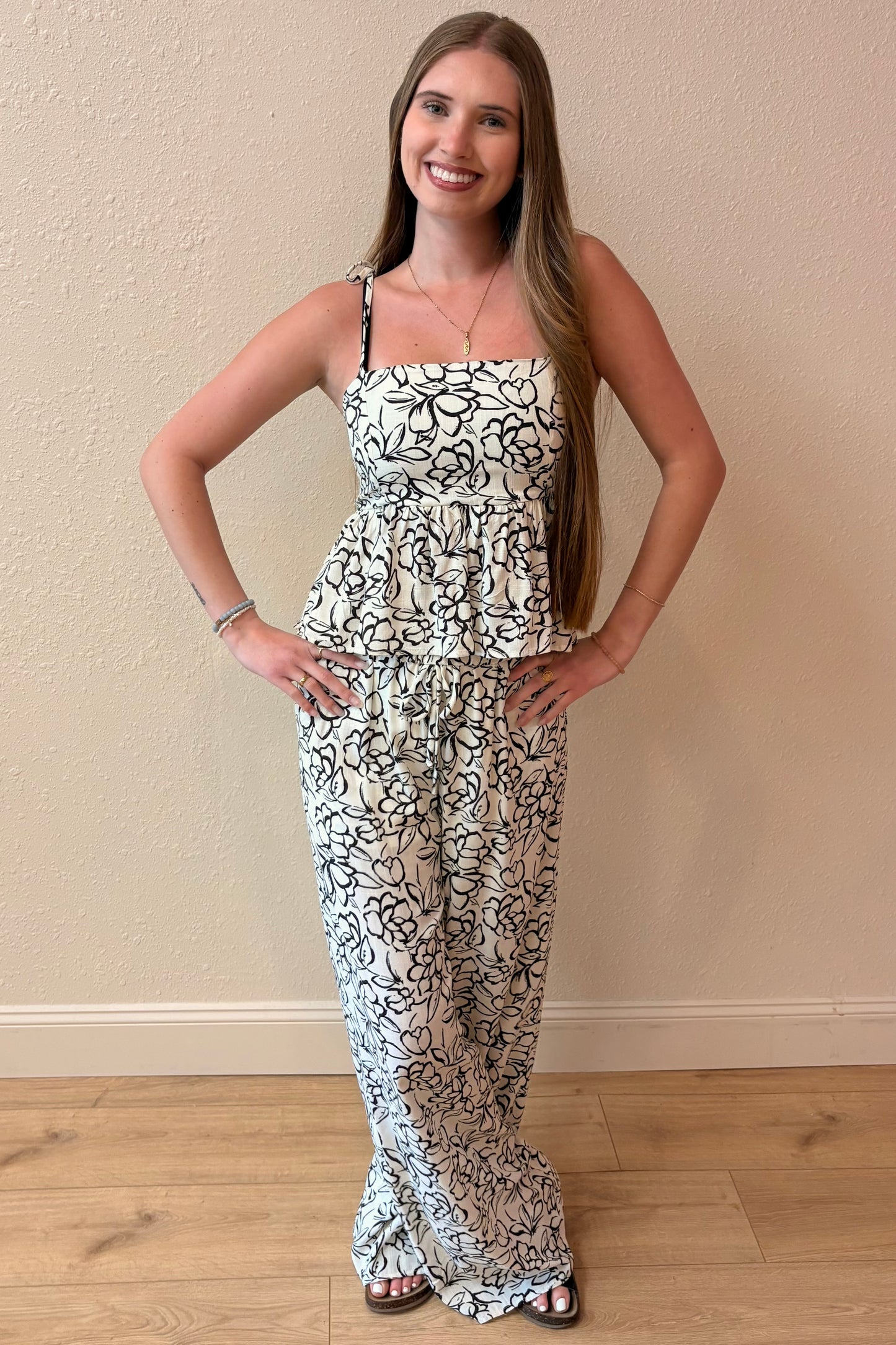 Ava Floral Wide Leg Pants