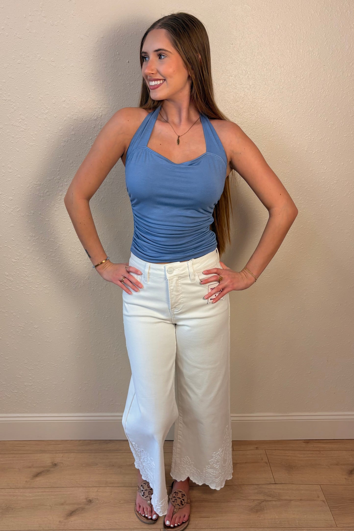 Laura Ruched Sides Halter Top