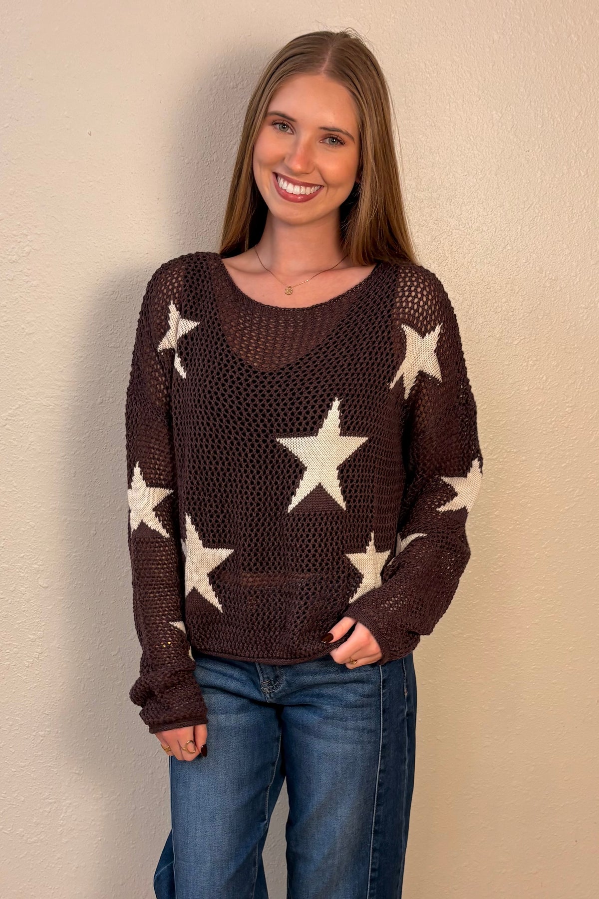 Sabrina Crochet Star Sweater