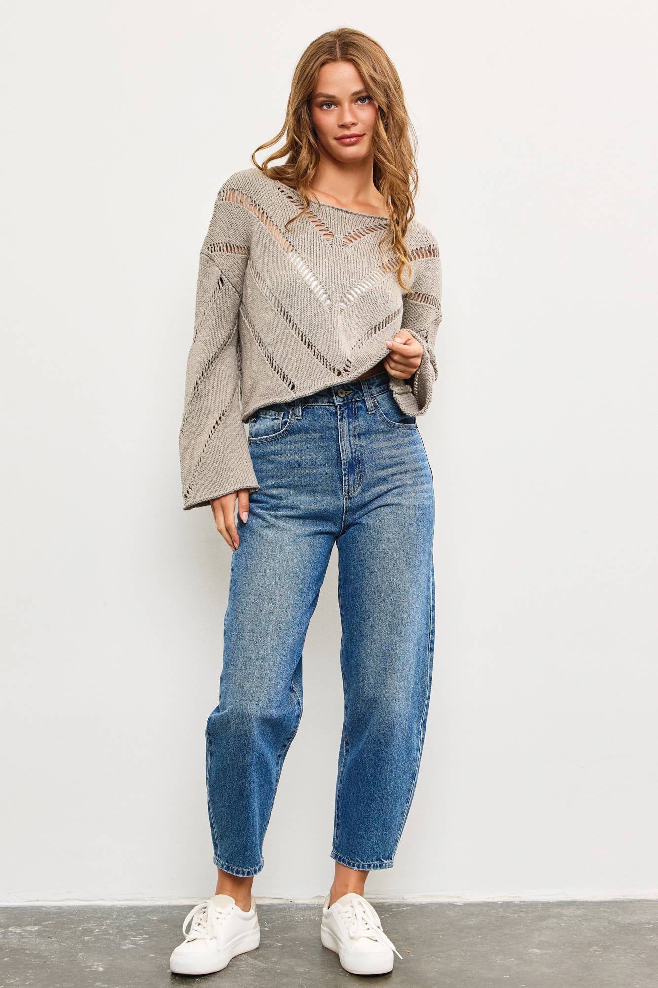 Ember Open Weave Knit Sweater