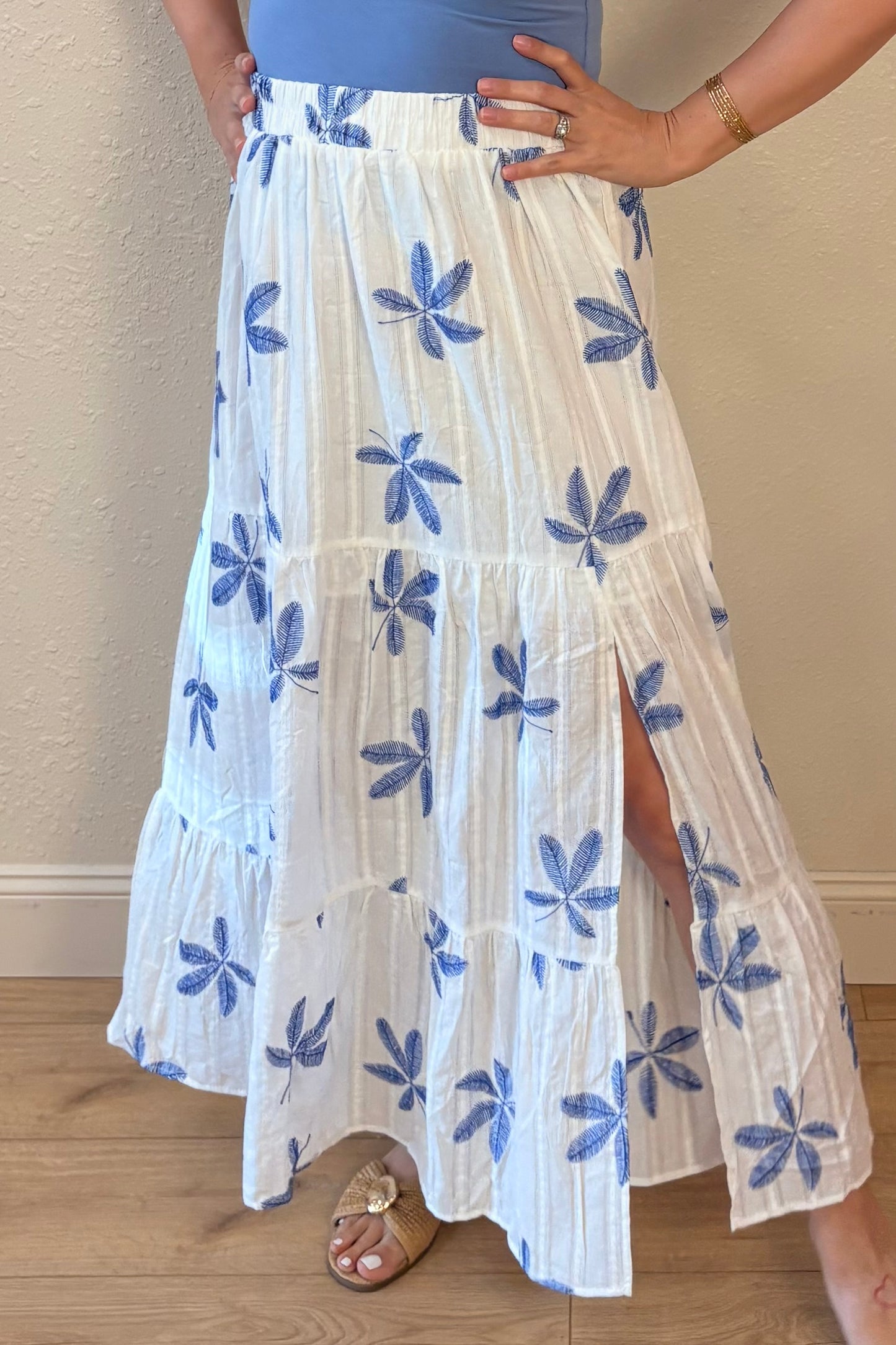 Olivia Tiered Floral Maxi Skirt