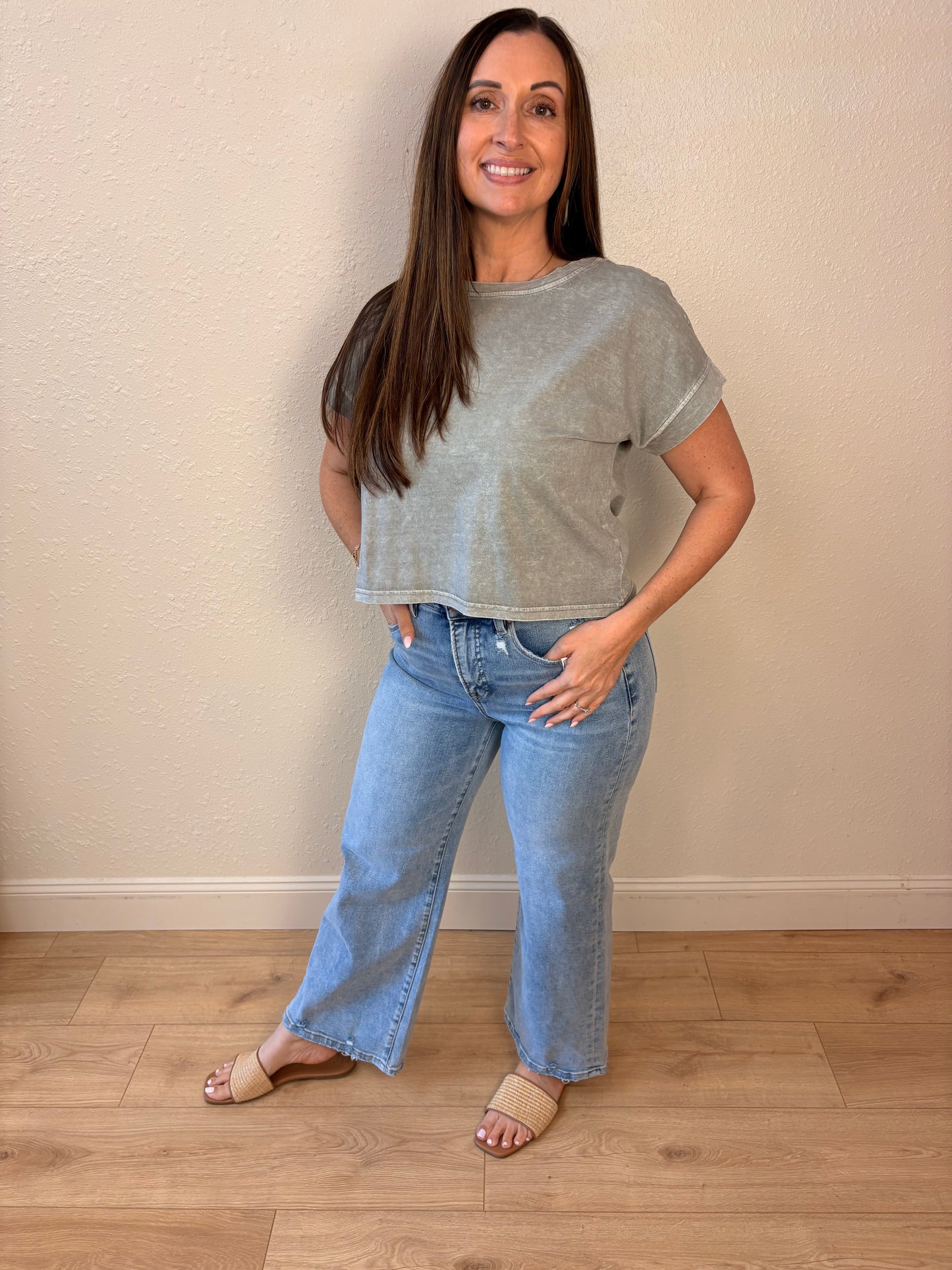 Gianna Gray Short Sleeve Tee Shirt