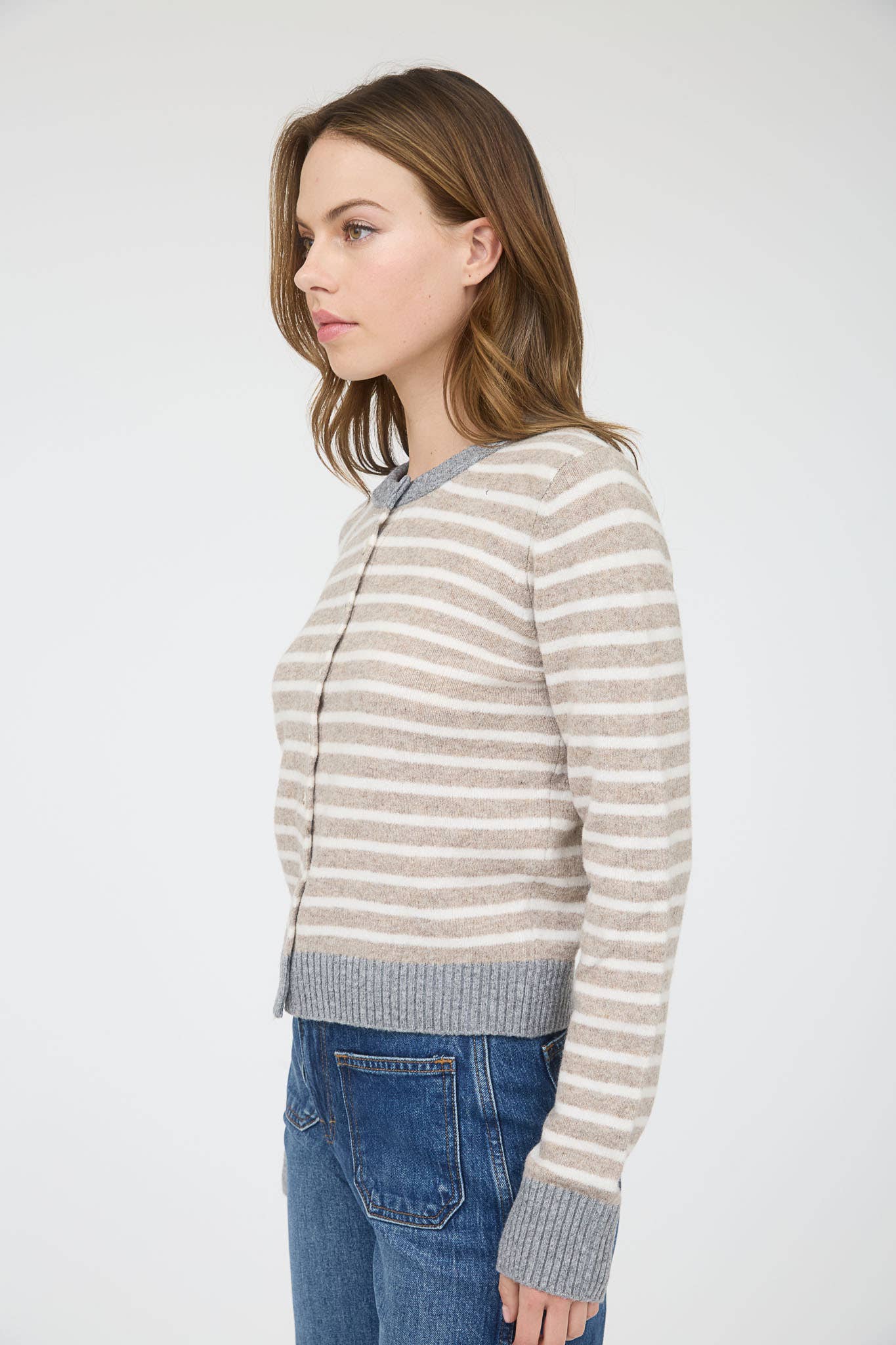 Nikki Stripe Cardigan Sweater