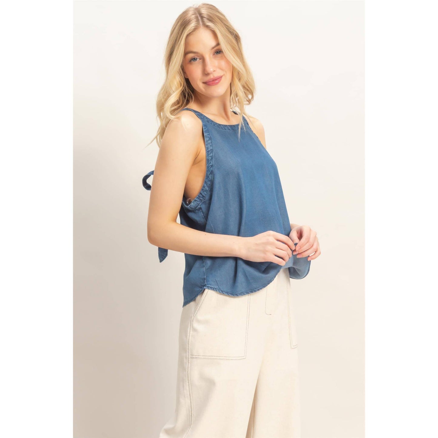 Amelia Mineral Wash Denim Tank