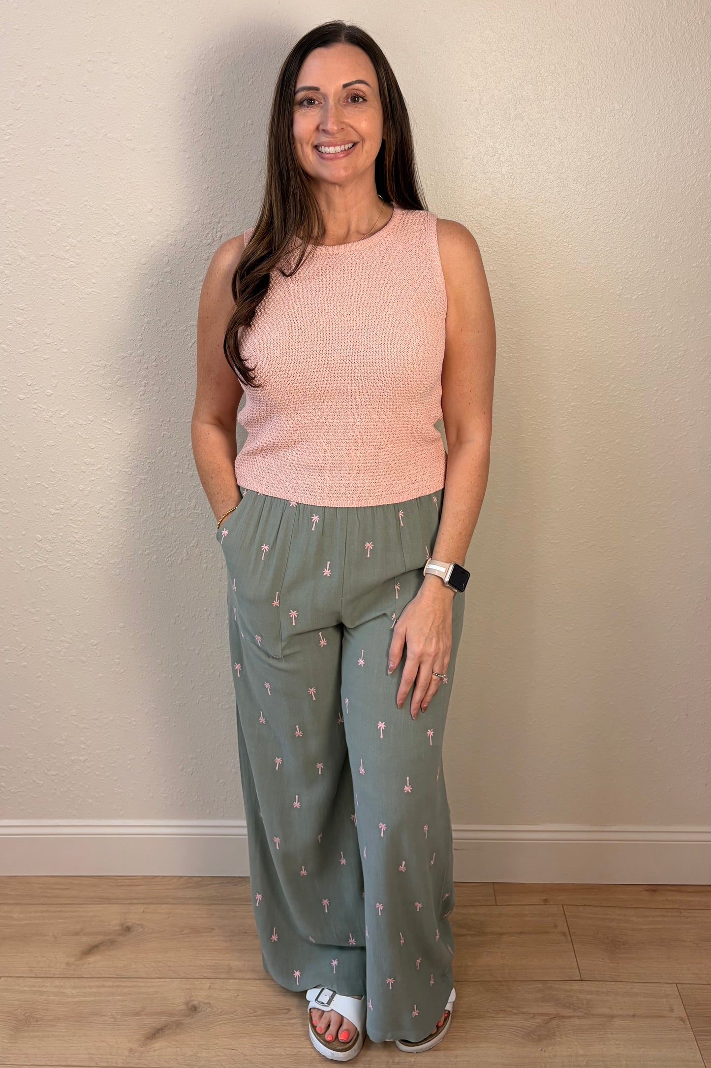 Sienna Pink Sleeveless Knit Top