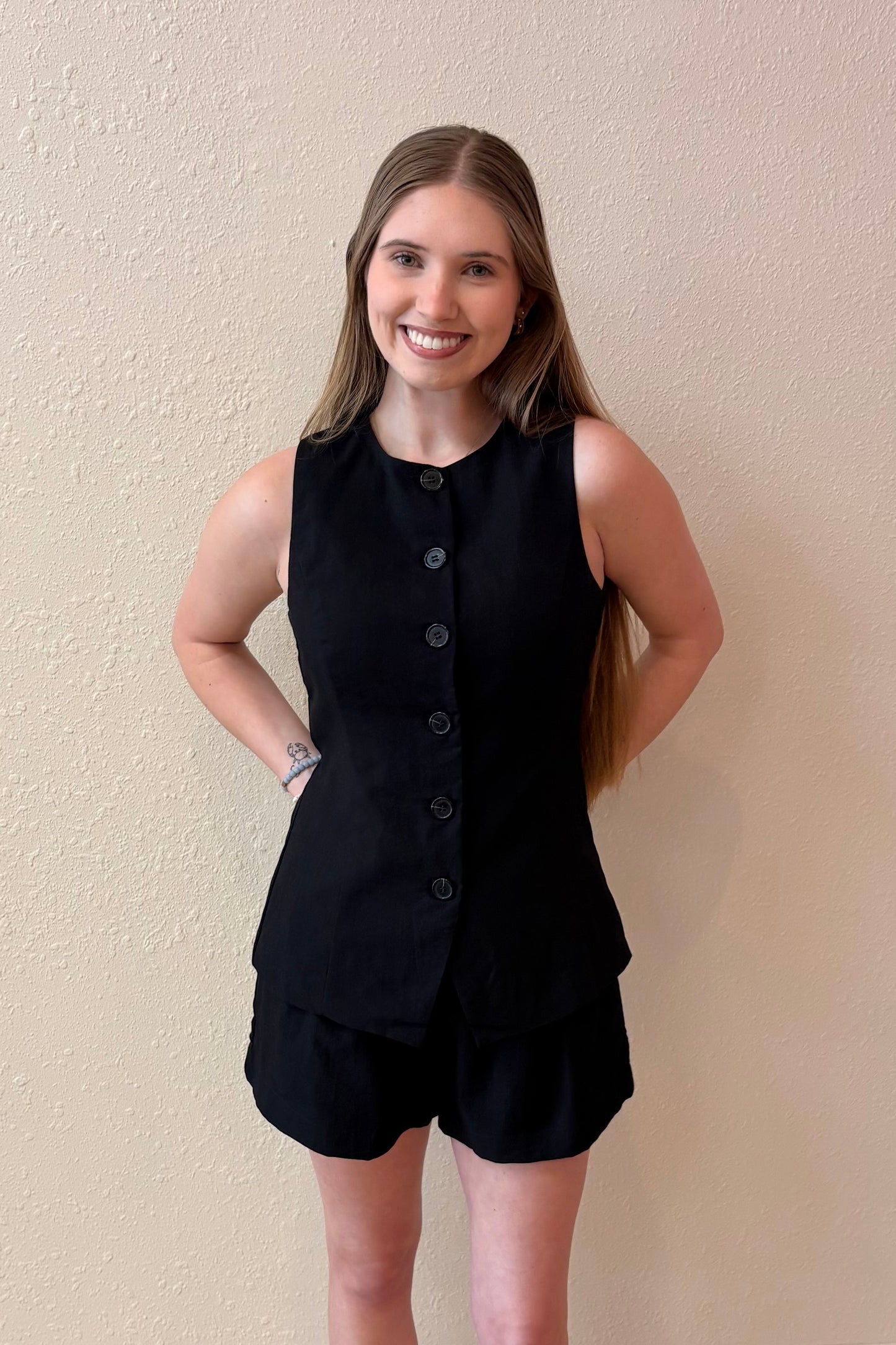 Kate Linen Blend Tie Front Shorts