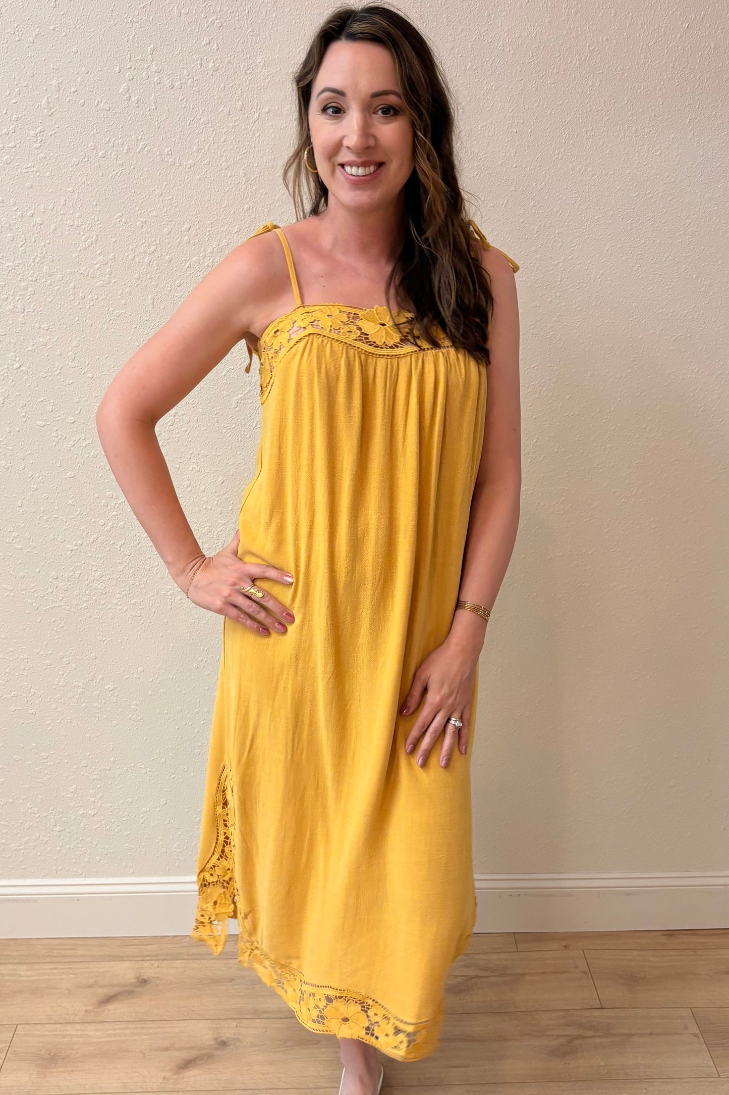 Willow Lace Trim Maxi Dress