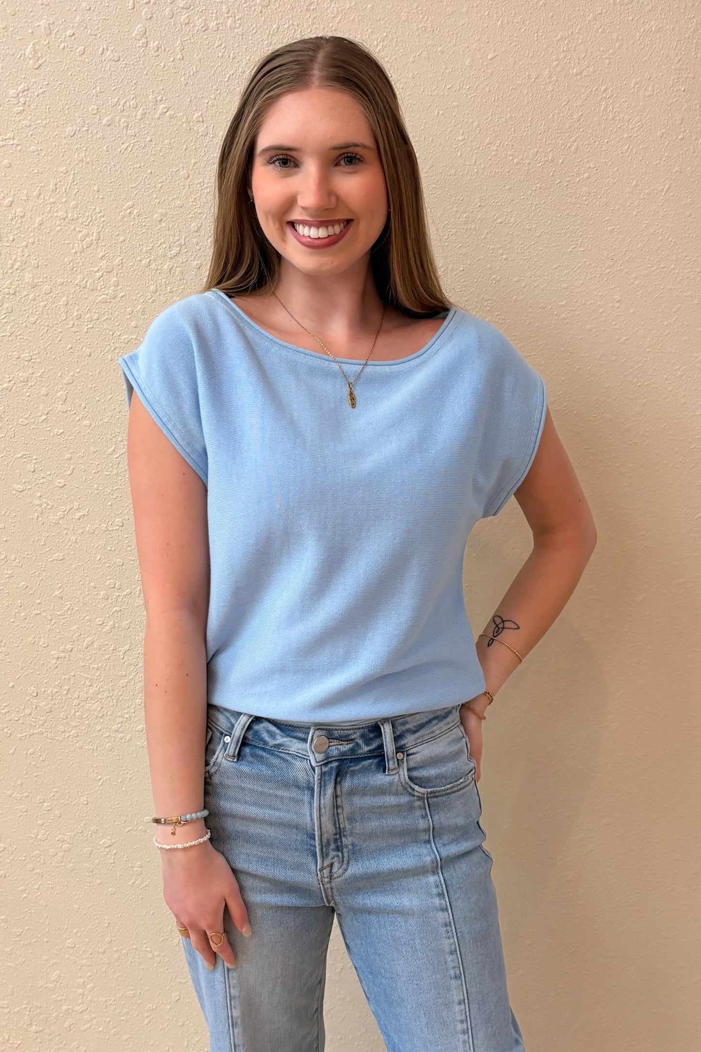 Emily Boat Neck Knit Top