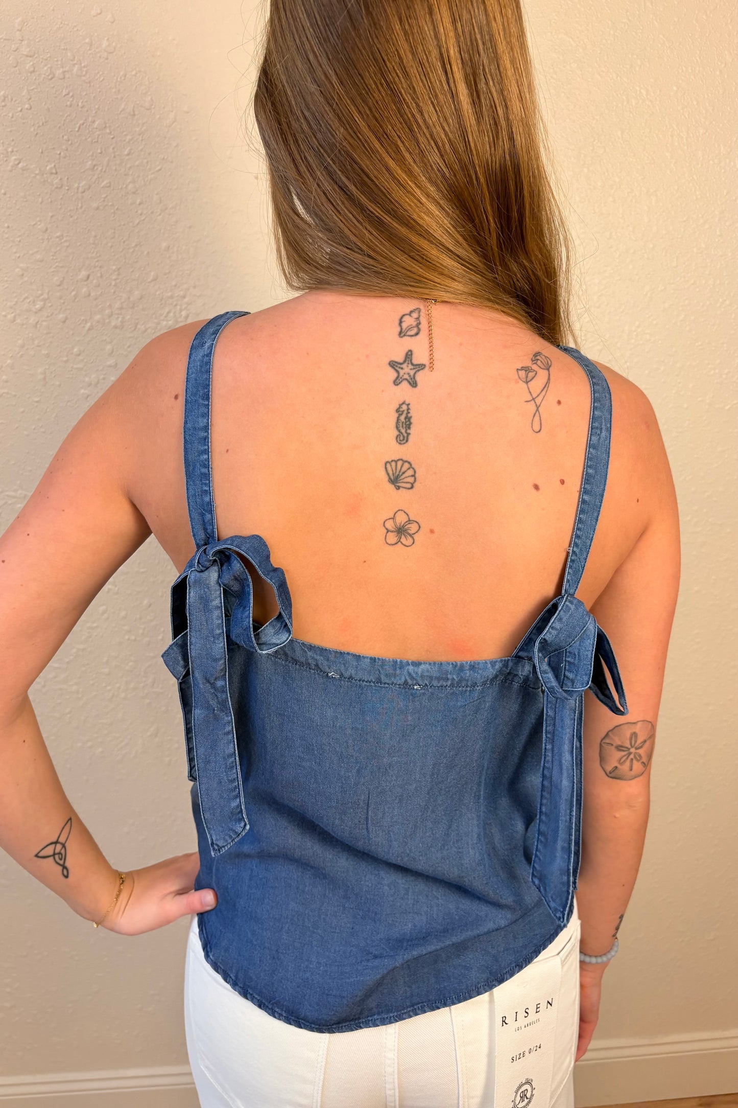 Amelia Mineral Wash Denim Tank