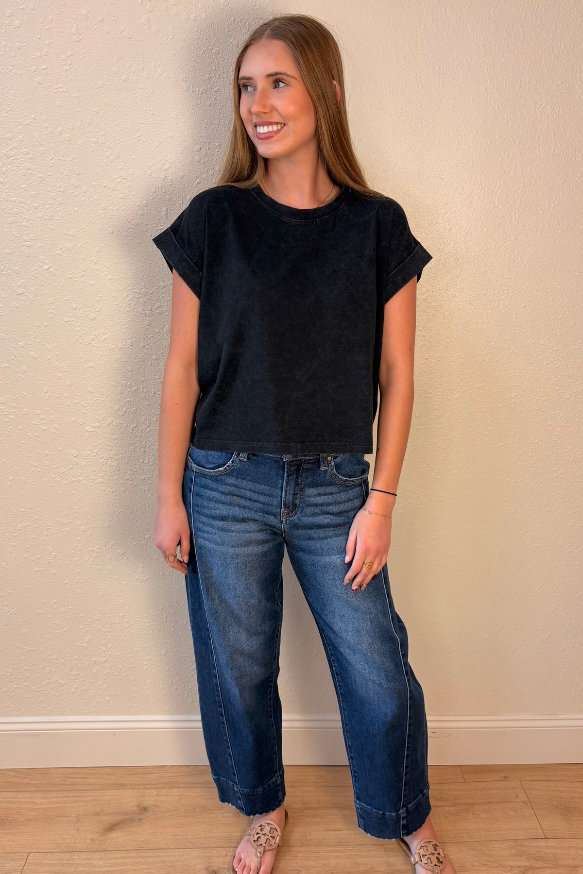 Zara Black Mineral Wash T-Shirt