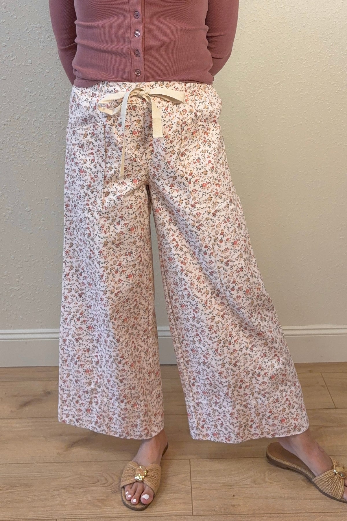 Priscilla Small Floral Utility Pocket Pants