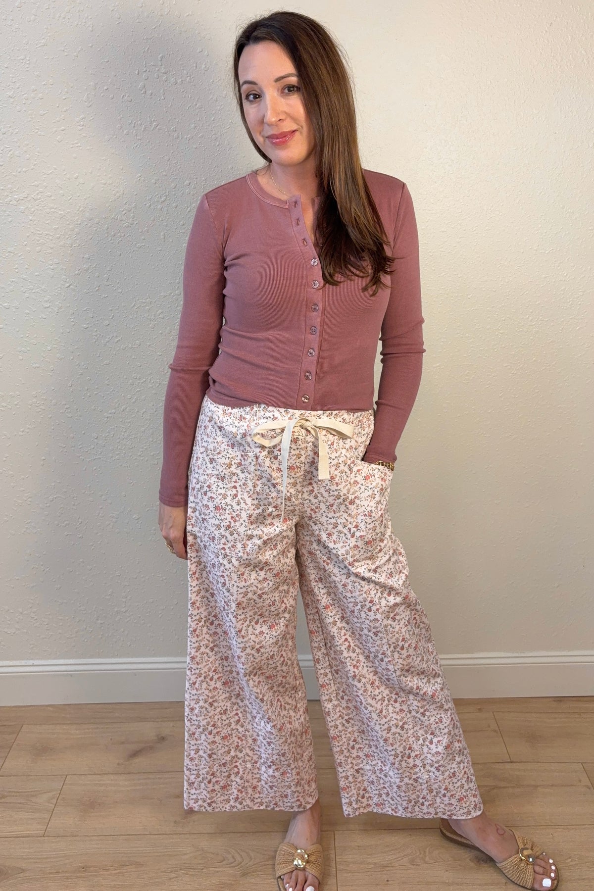 Priscilla Small Floral Utility Pocket Pants