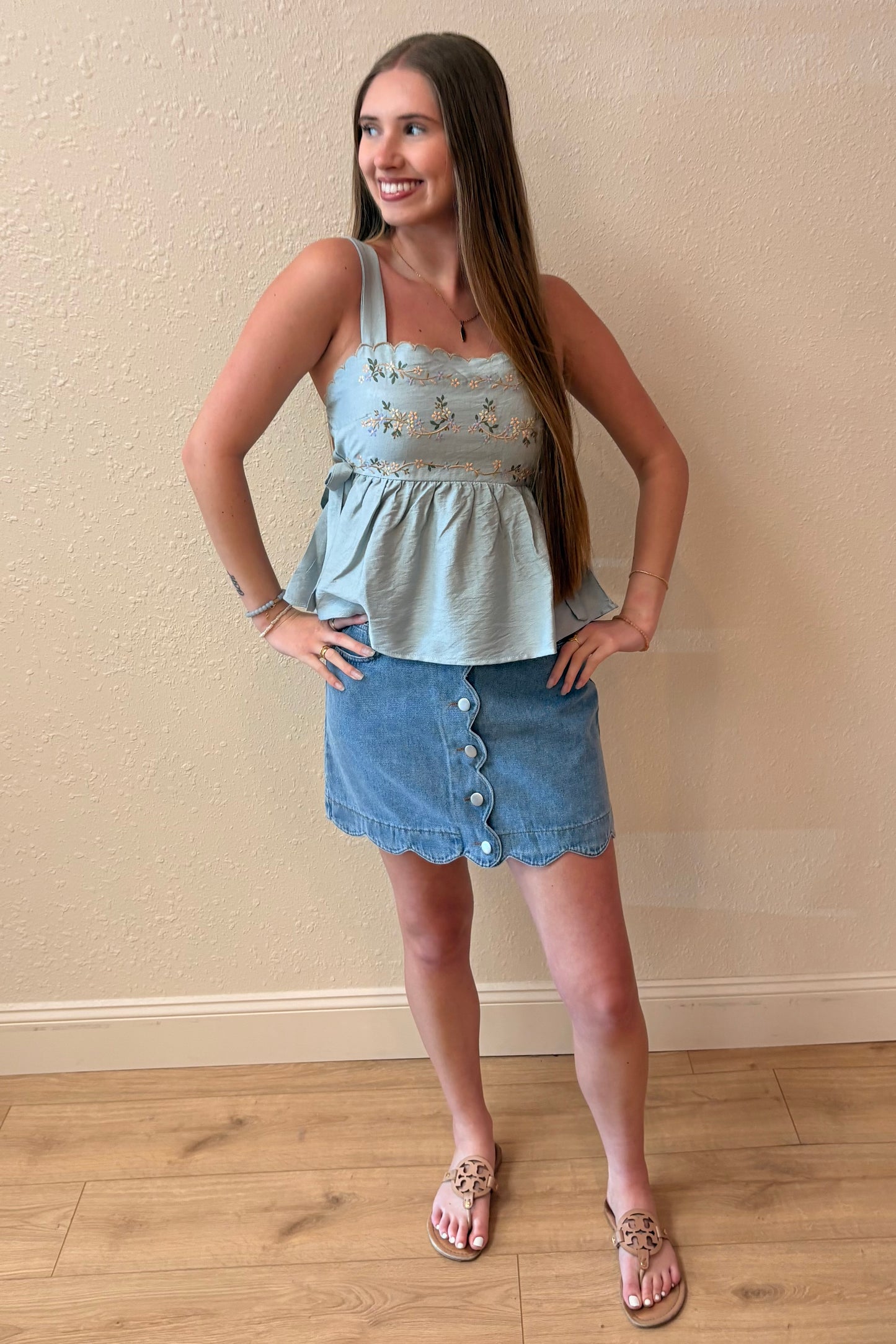 Eloise Embroidered Tank Top