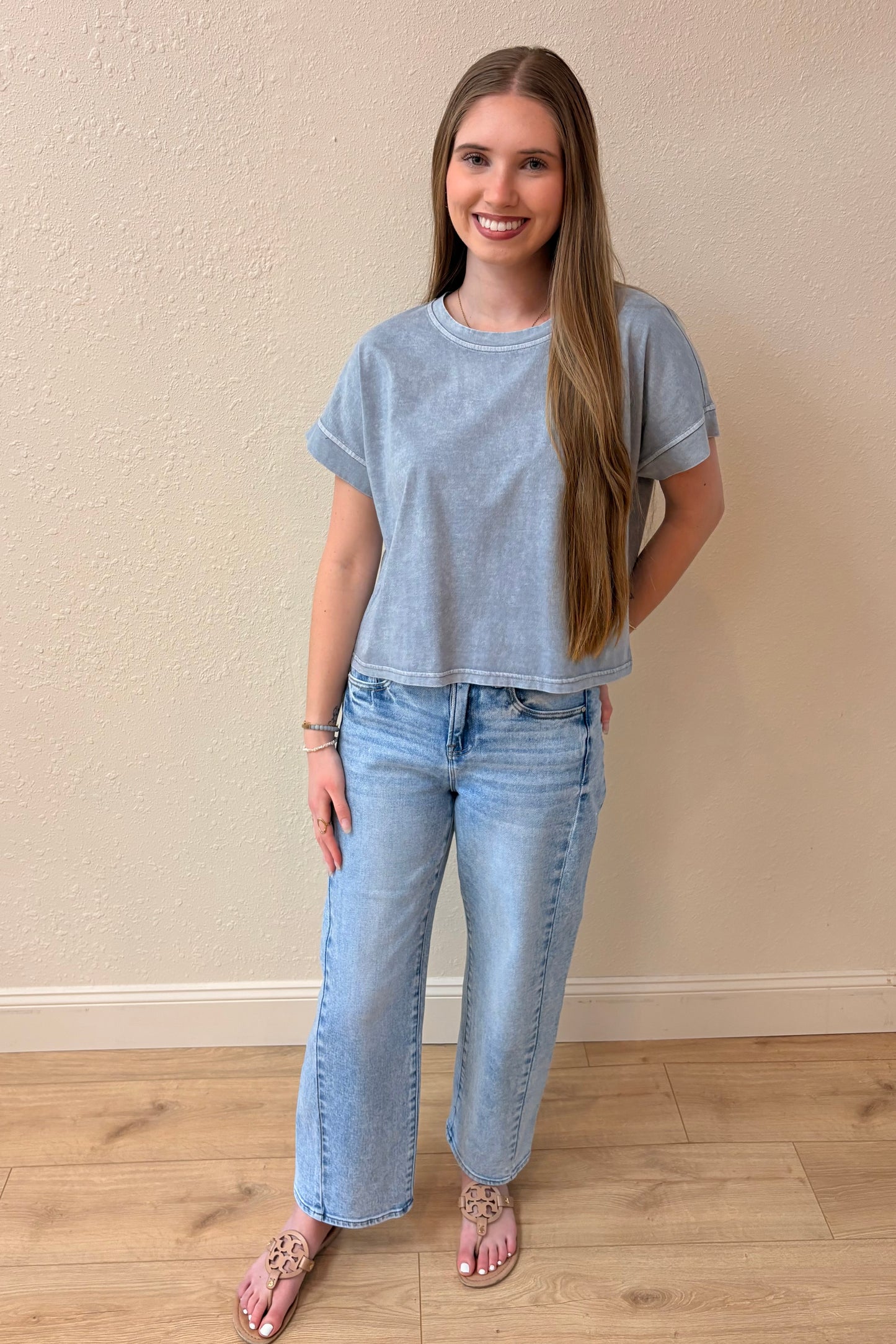 Gianna Blue Short Sleeve Tee Shirt