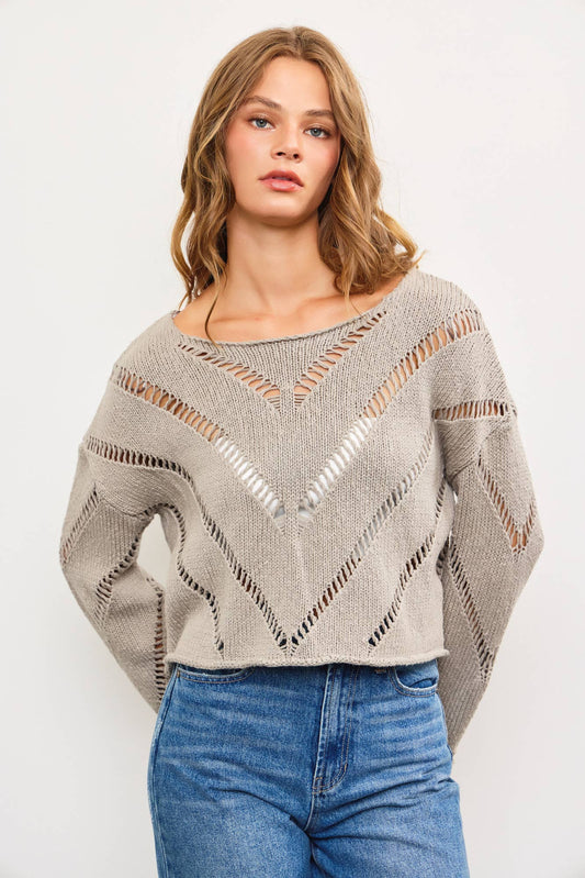 Ember Open Weave Knit Sweater