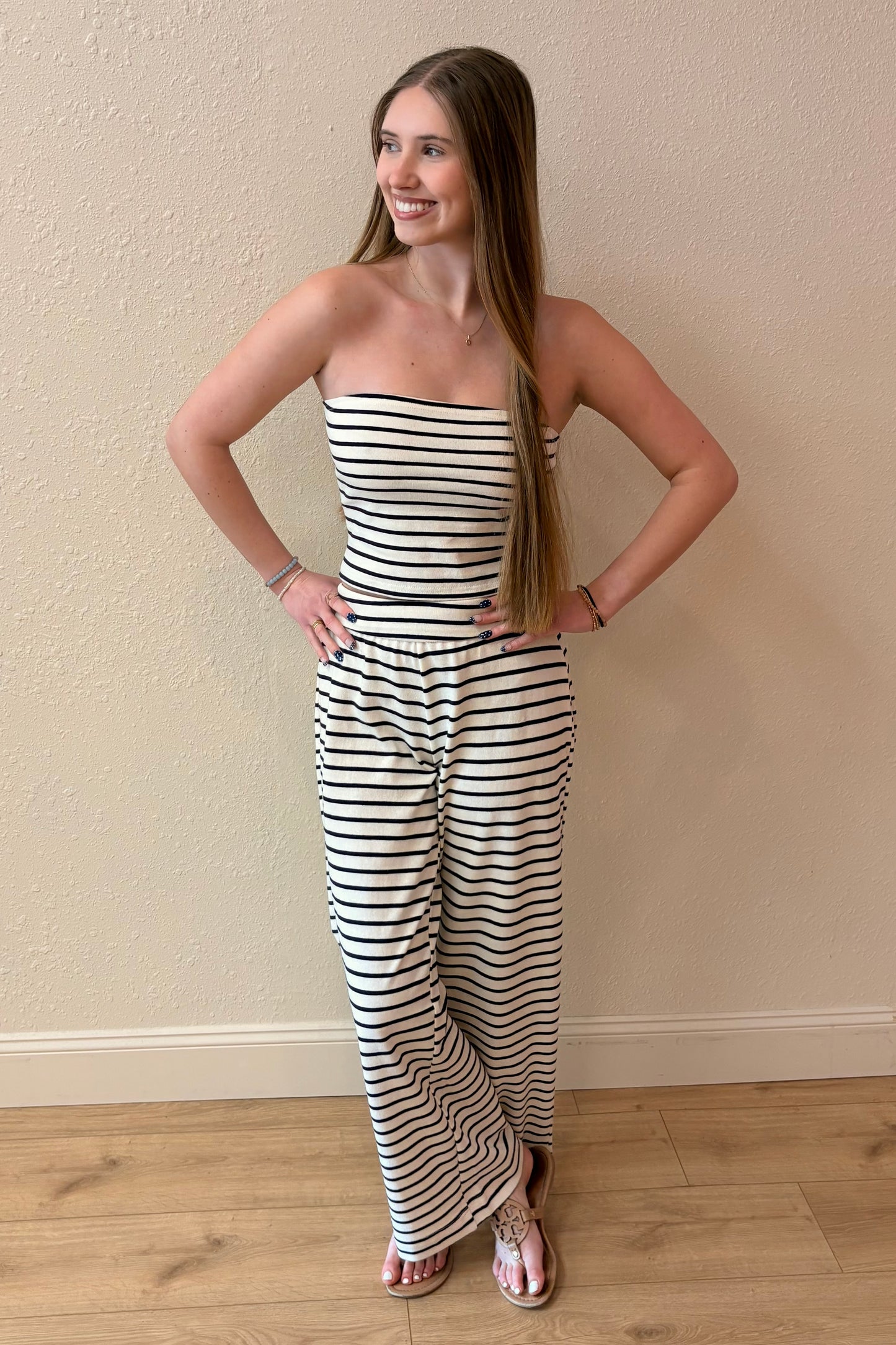 Nadine Stripe Wide Leg Pants