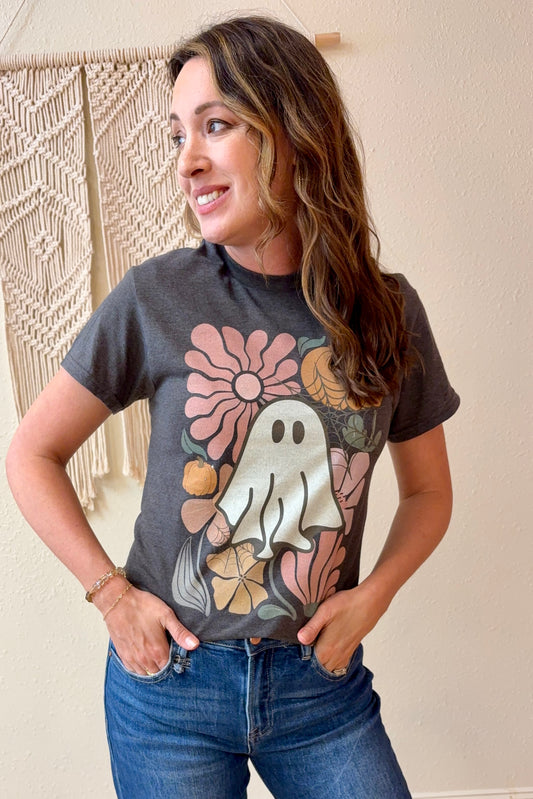 Floral Ghost Halloween Shirt